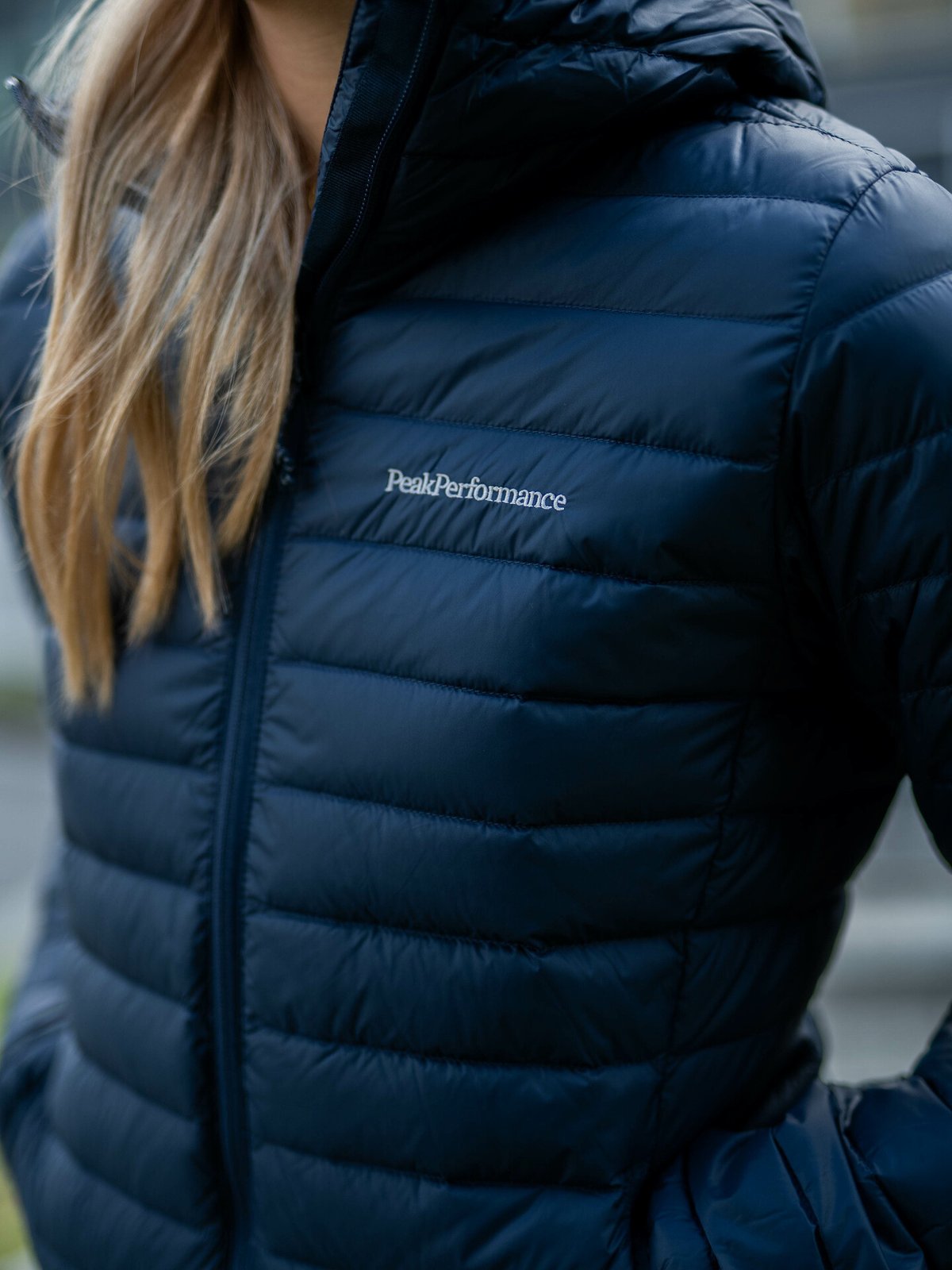 Peak Performance Down Liner Hood Jacket Blue Shadow