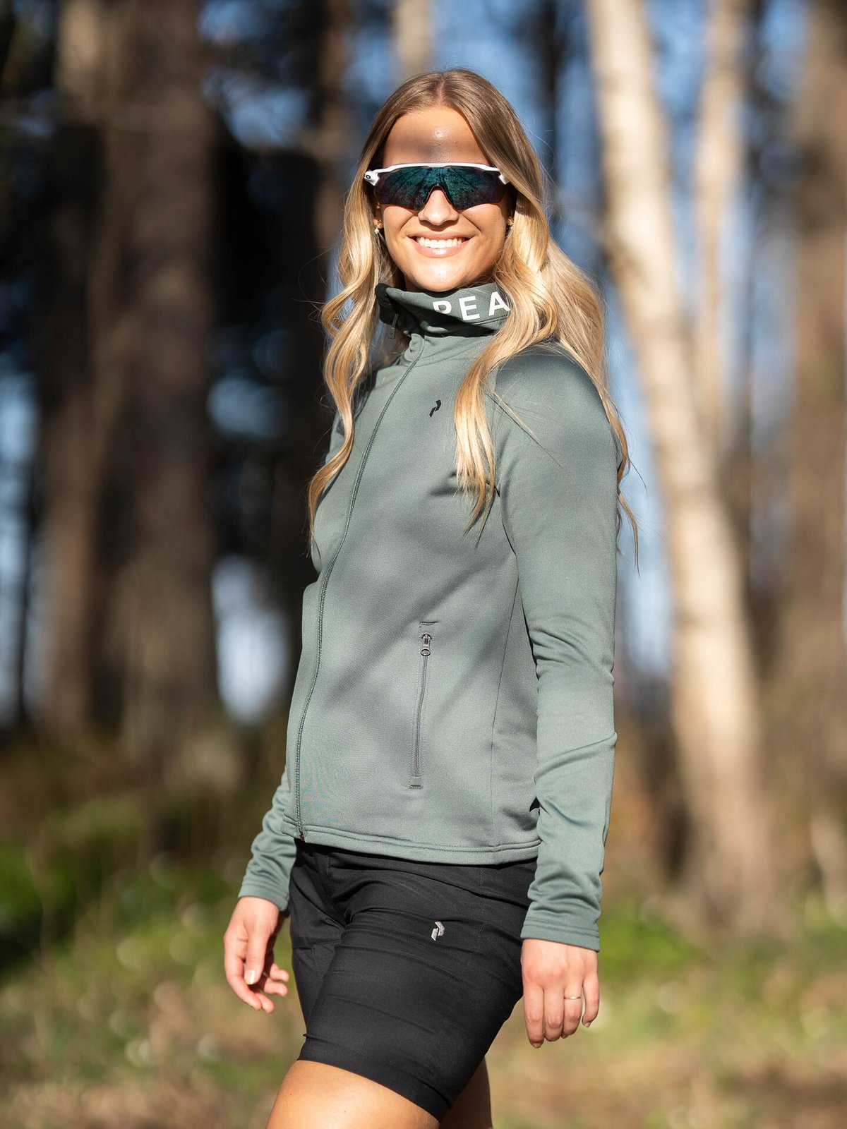 Peak Performance Rider Mid Zip Hood Grønn