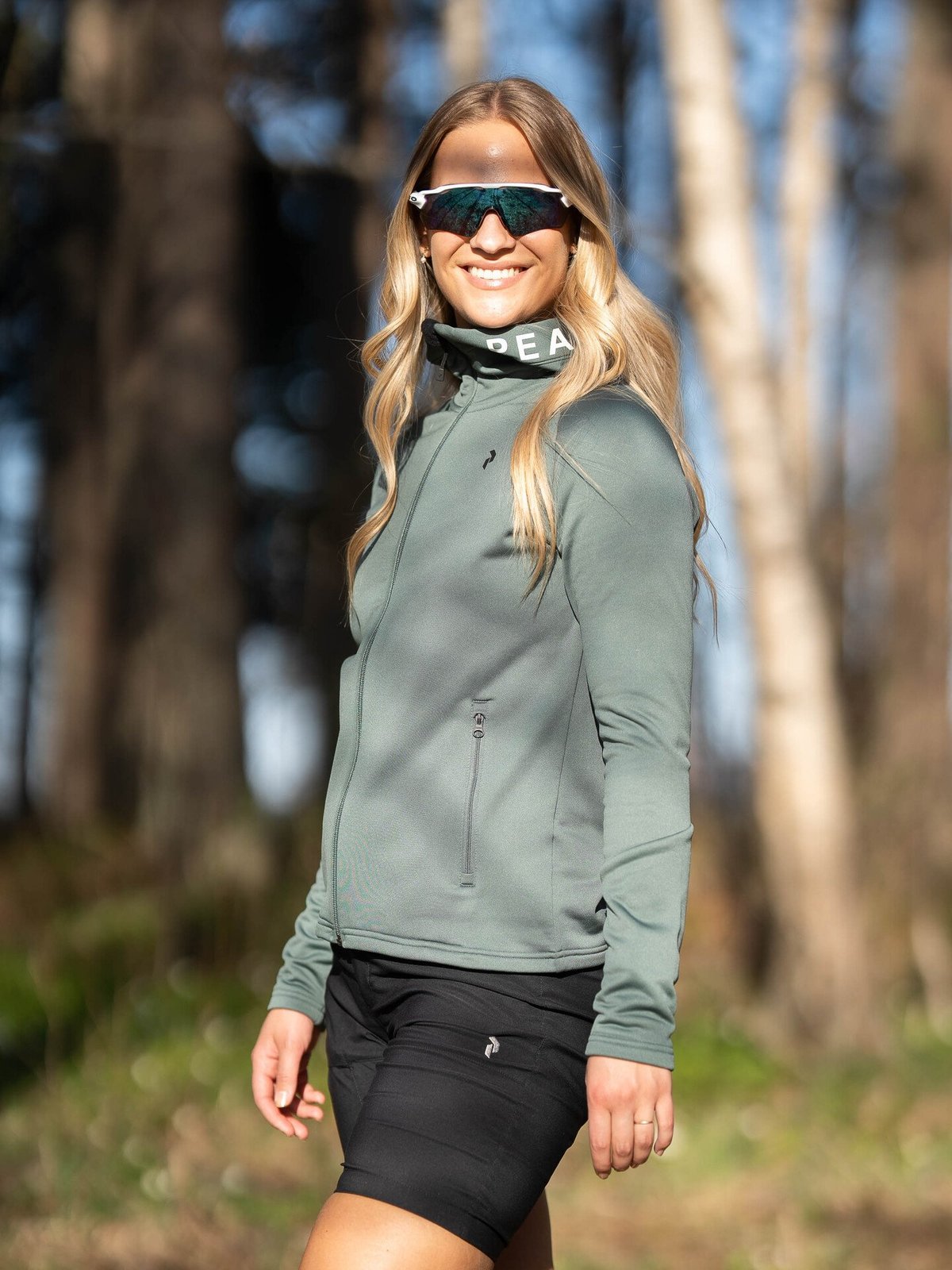 Peak Performance Rider Mid Zip Hood Grønn