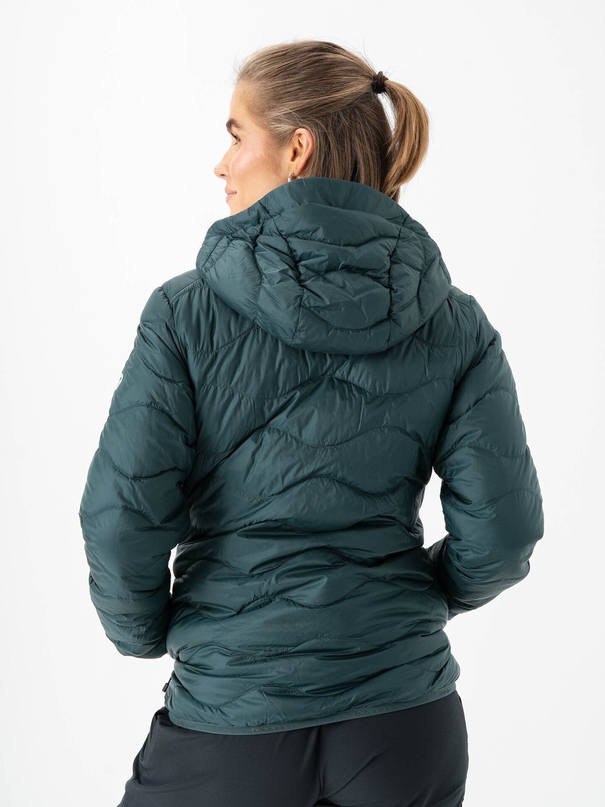 Peak Performance Helium Down Hood Jacket Women Ponderosa Pine / Green Valley