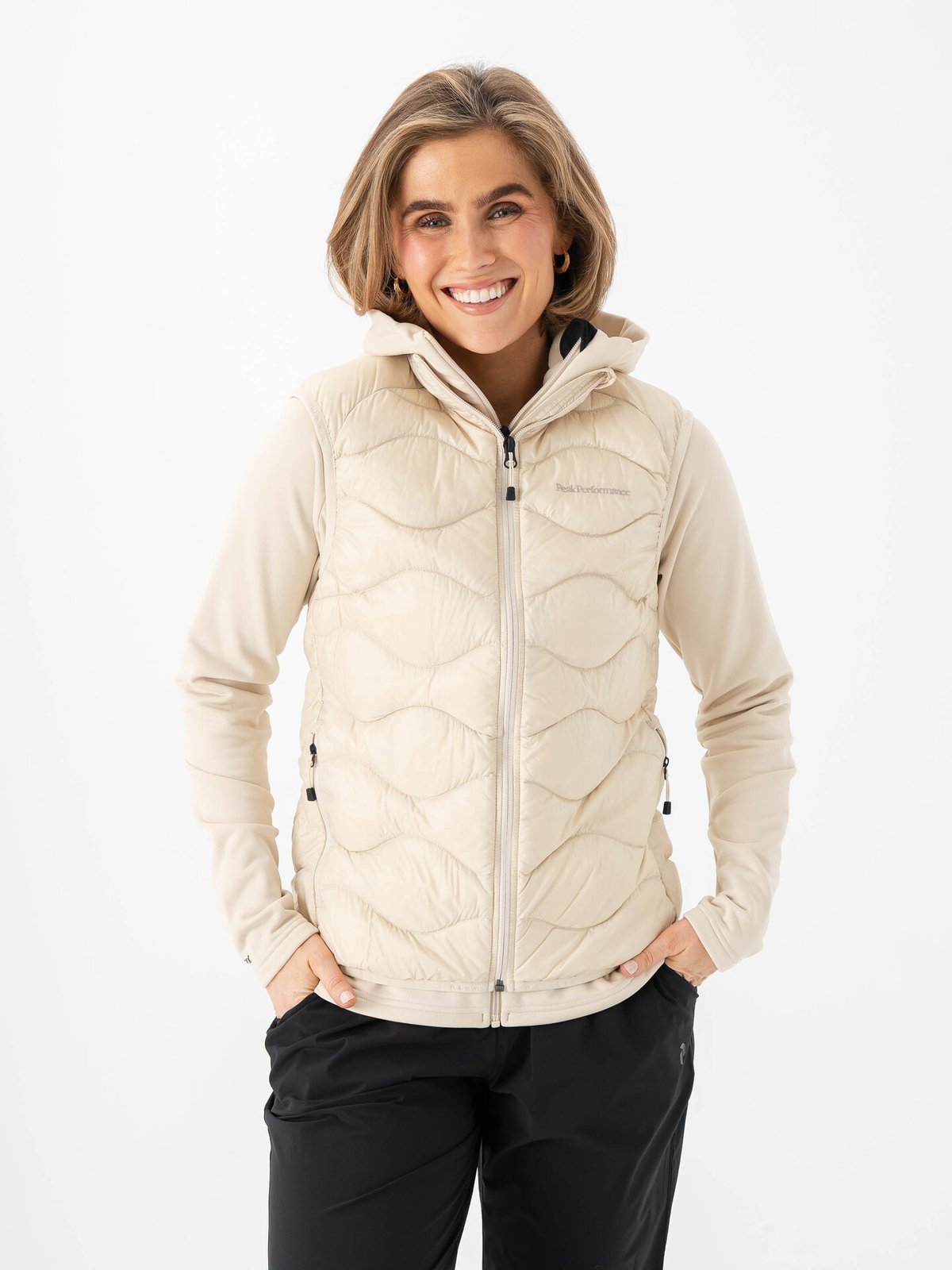 Peak Performance Helium Down Vest Women Sand Fog