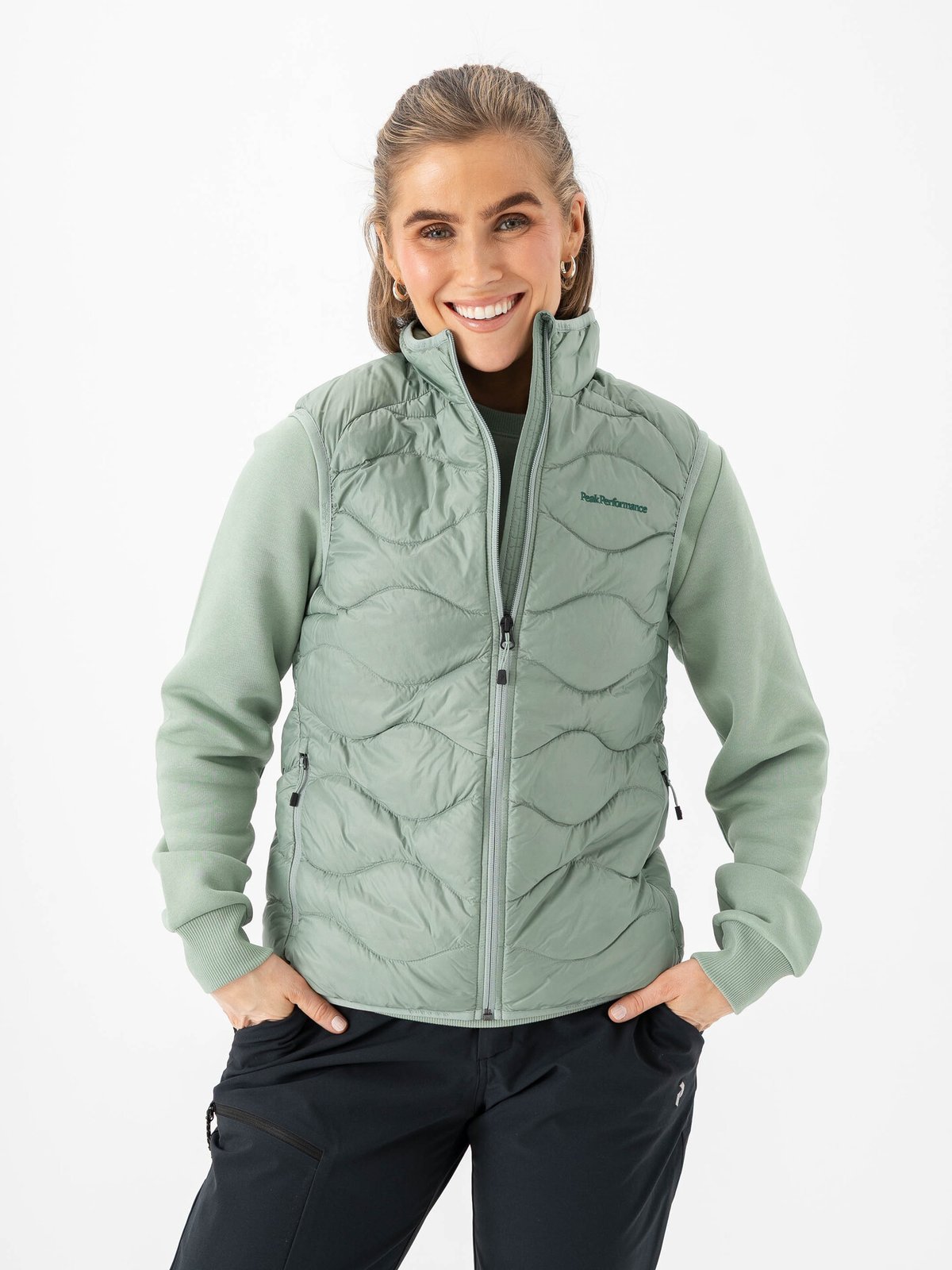Peak Performance Helium Down Vest Women Green Valley