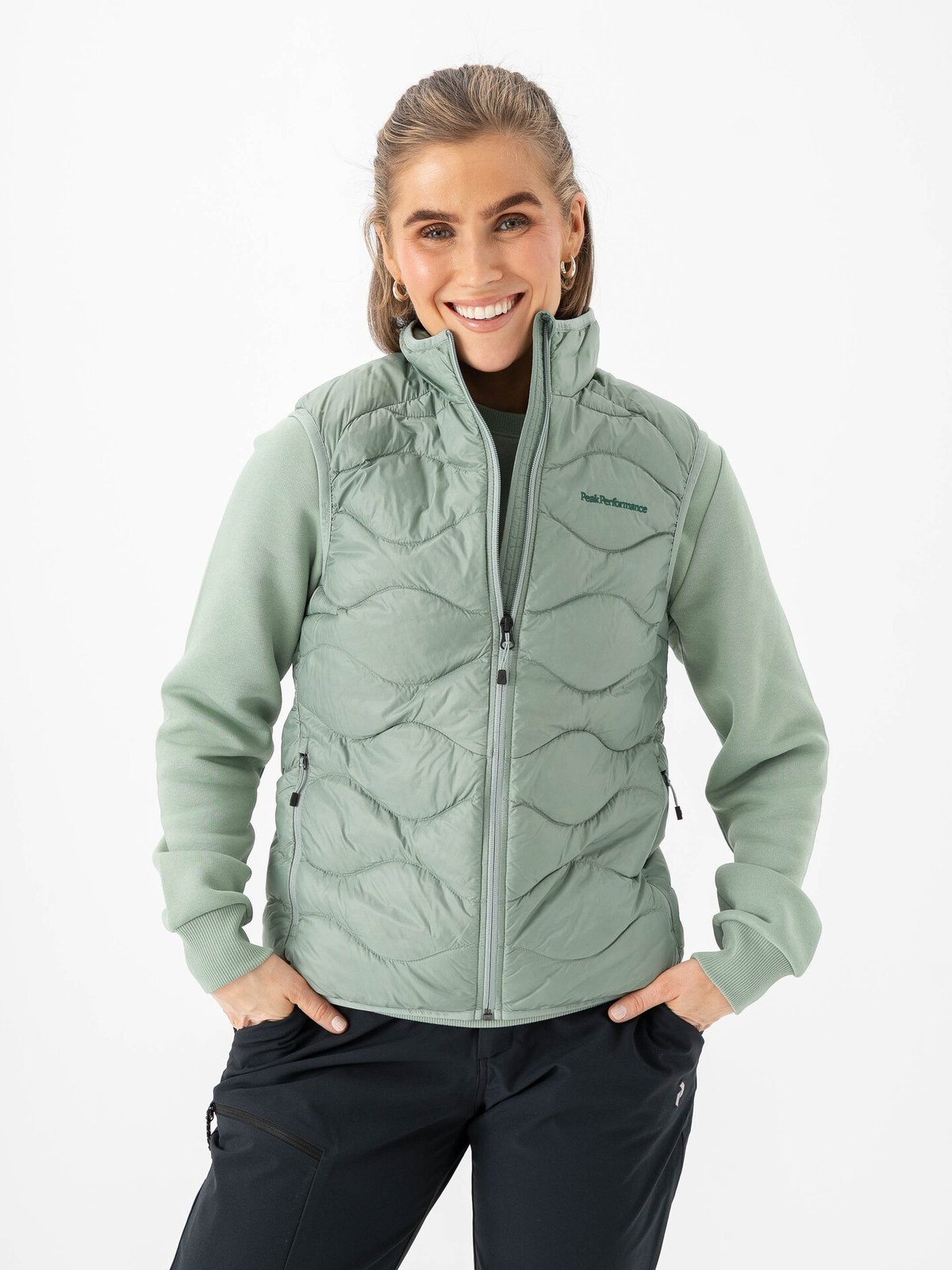 Peak Performance Helium Down Vest Women Green Valley