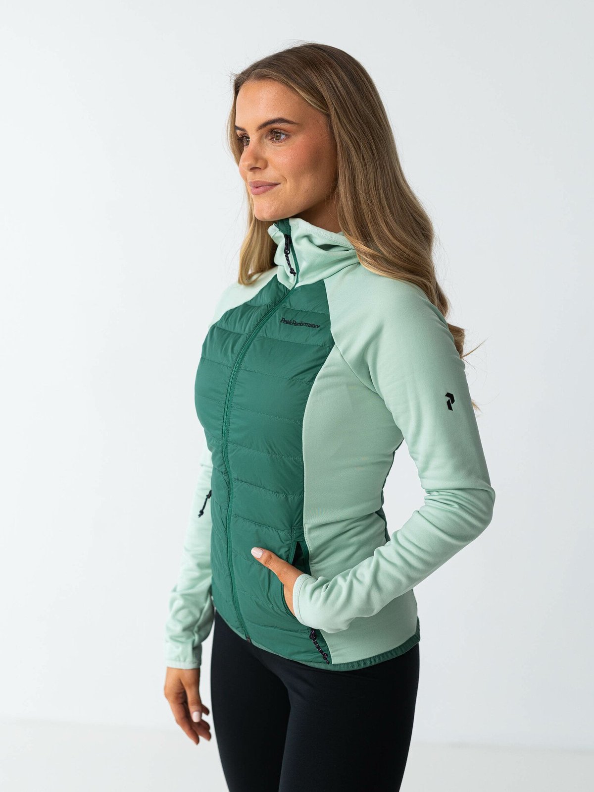 Peak Performance Down Hybrid Hood Jacket Grønn