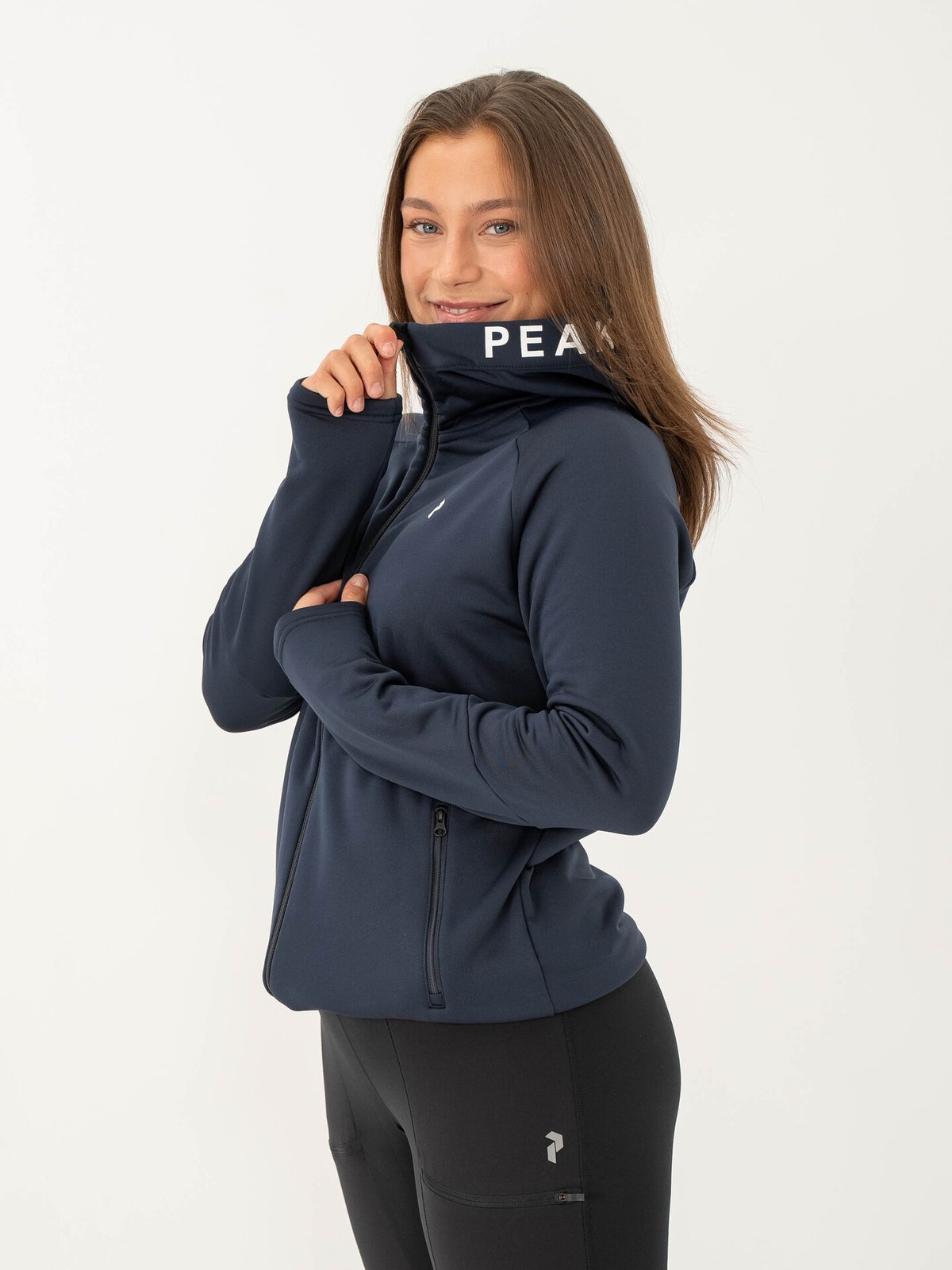 Peak Performance Rider Zip Hood Blue Shadow