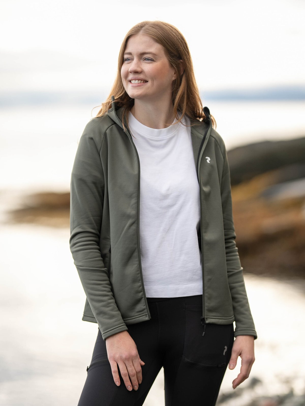 Peak Performance Rider Zip Hood Pine Needle