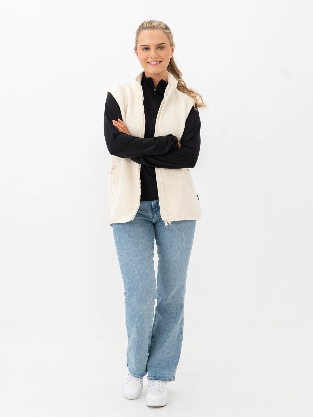 Peak Performance Pile Vest Vintage White