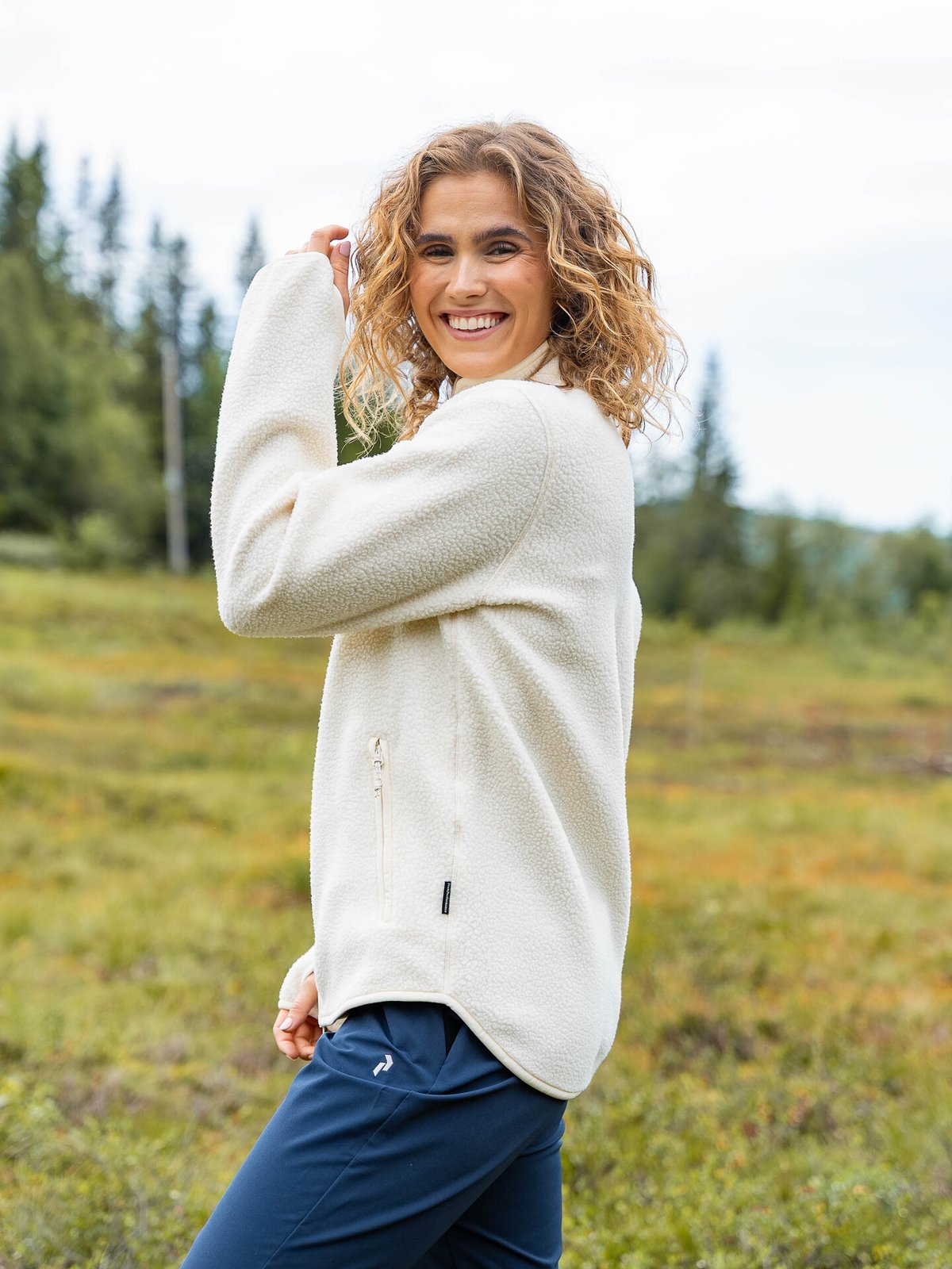 Peak Performance Pile Zip Jacket Vintage White