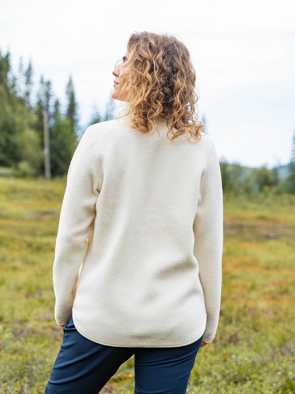 Peak Performance Pile Zip Jacket Vintage White
