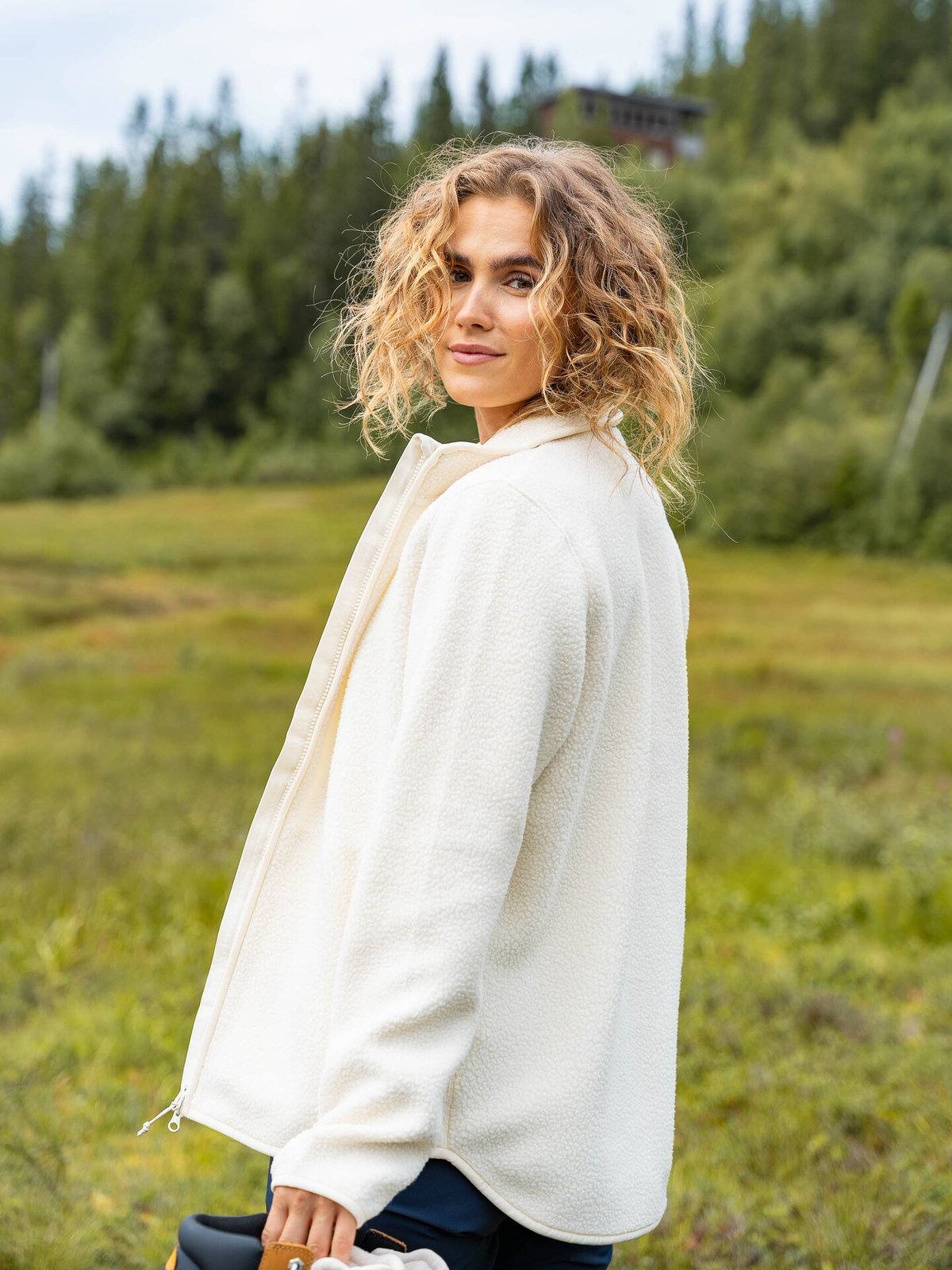 Peak Performance Pile Zip Jacket Vintage White