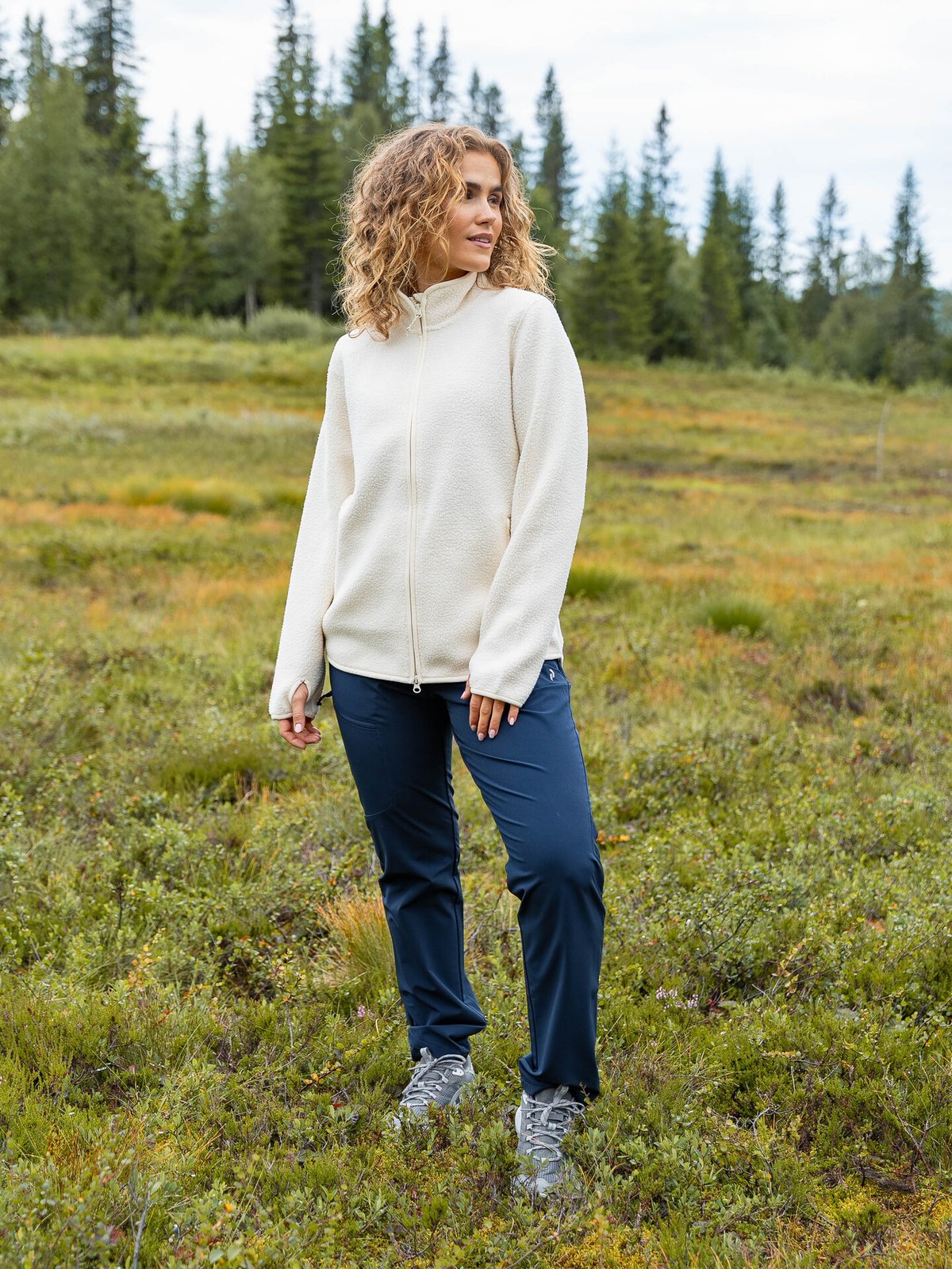 Peak Performance Pile Zip Jacket Vintage White