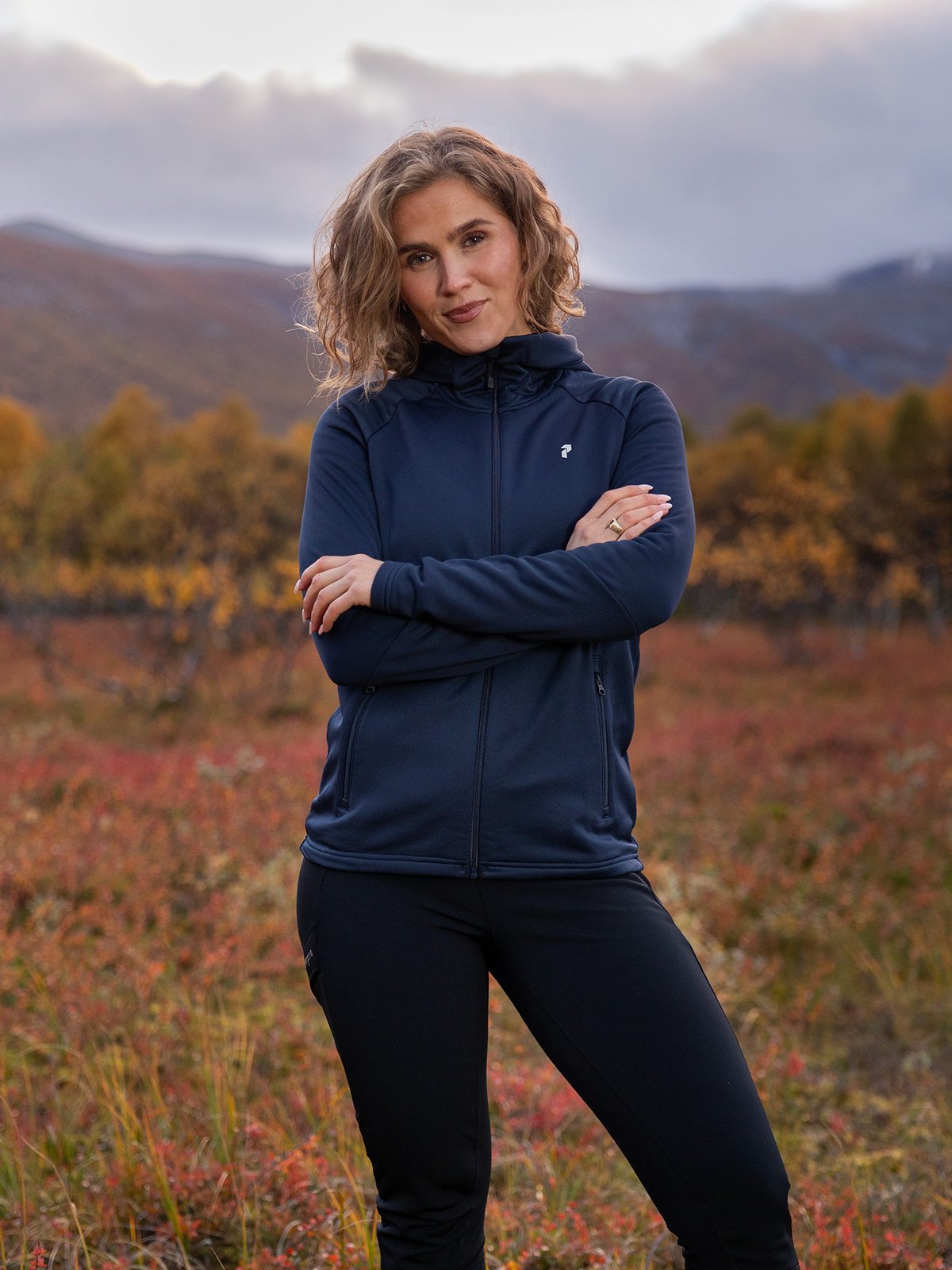 Peak Performance Rider Essentials Zip Hood Blue Shadow