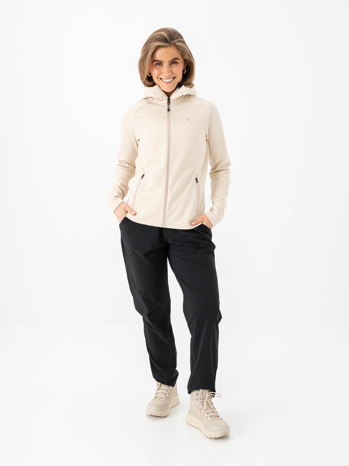 Peak Performance Rider Essentials Zip Hood Sand Fog