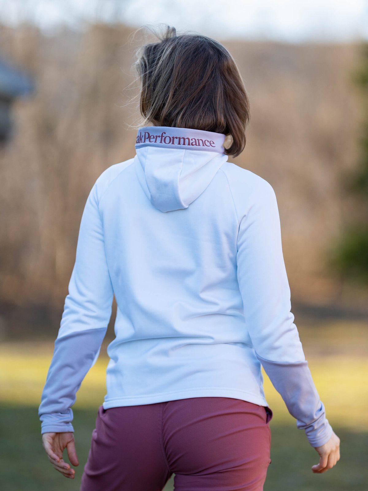 Peak Performance Rider Essentials Zip Hood White / Misty Lavendel
