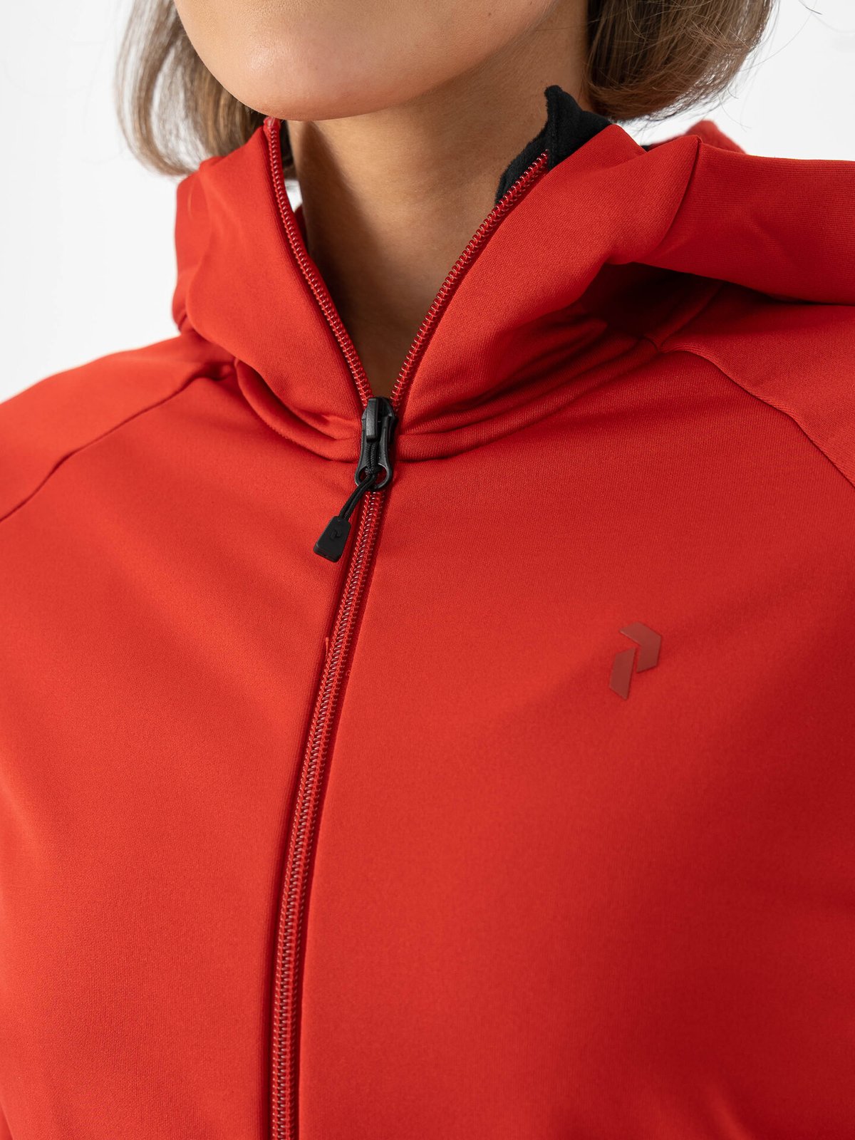 Peak Performance Rider Essentials Zip Hood Red Pompeian