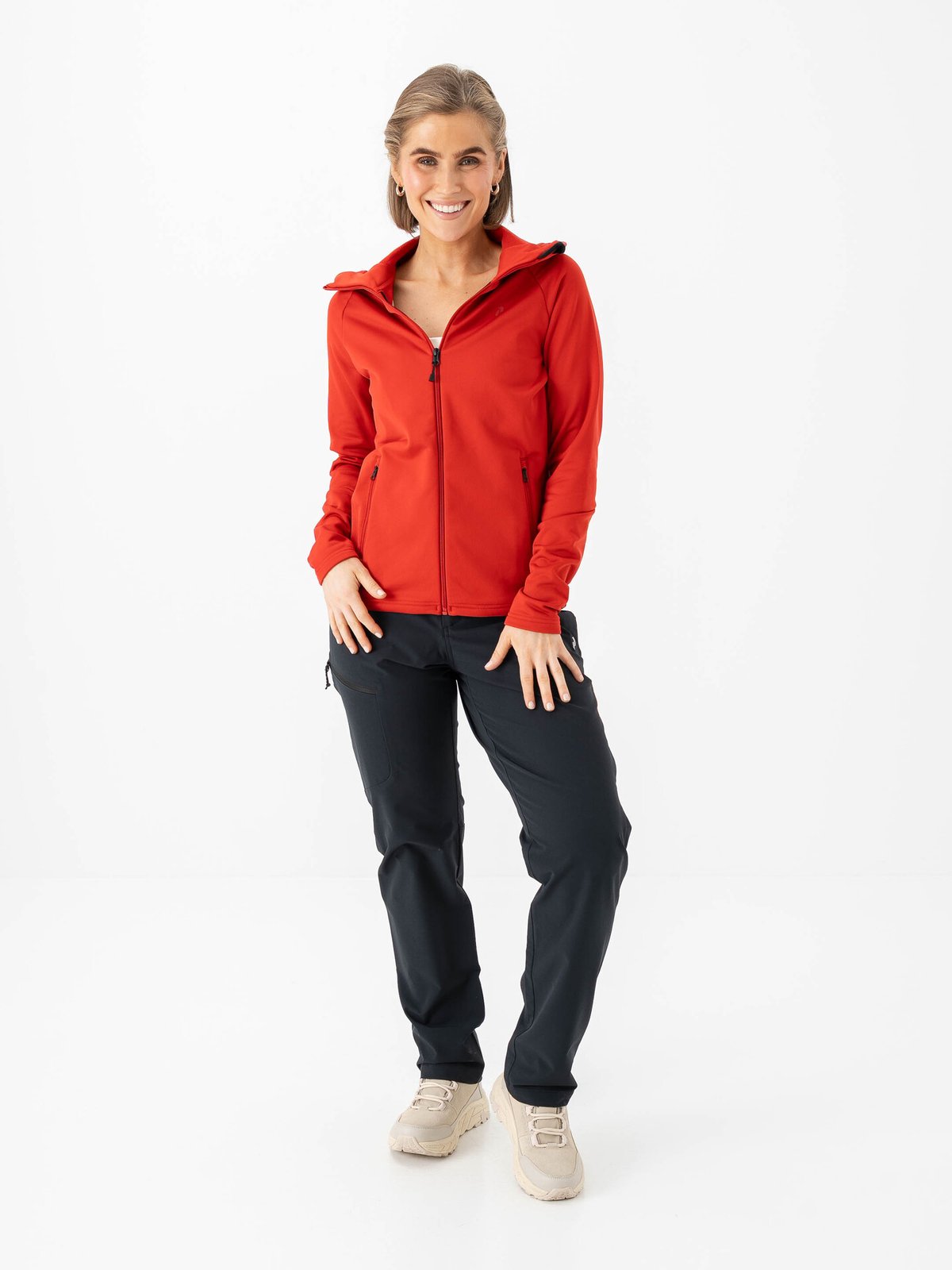 Peak Performance Rider Essentials Zip Hood Red Pompeian