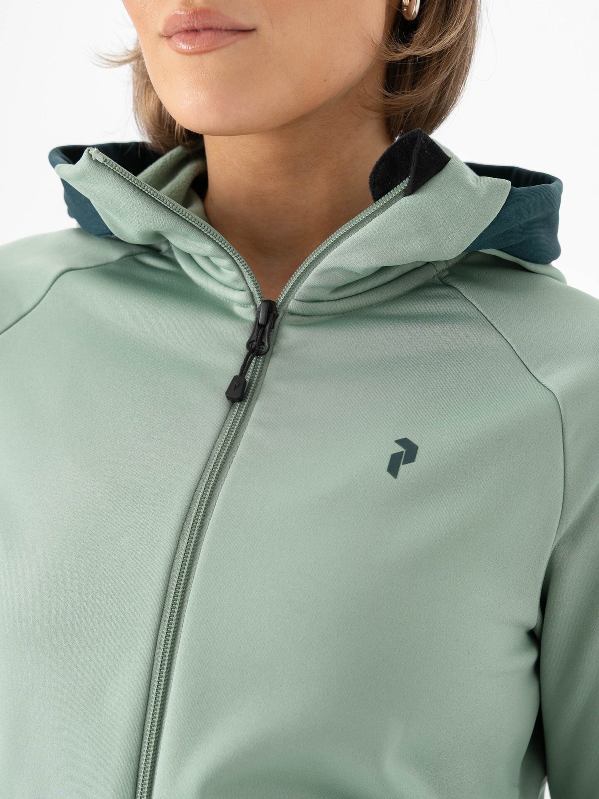 Peak Performance Rider Essentials Zip Hood Green Valley / Ponderosa Pine