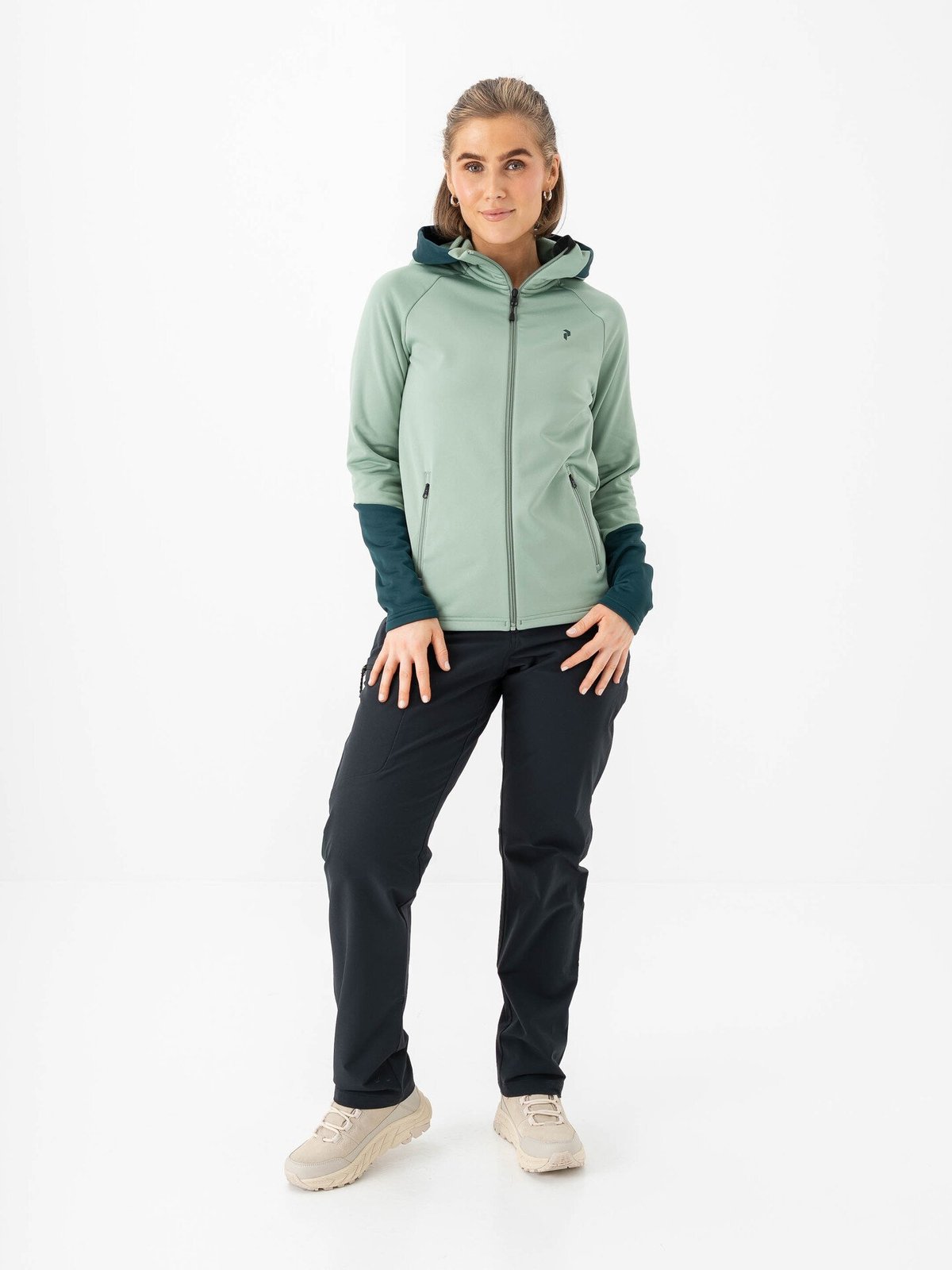Peak Performance Rider Essentials Zip Hood Green Valley / Ponderosa Pine