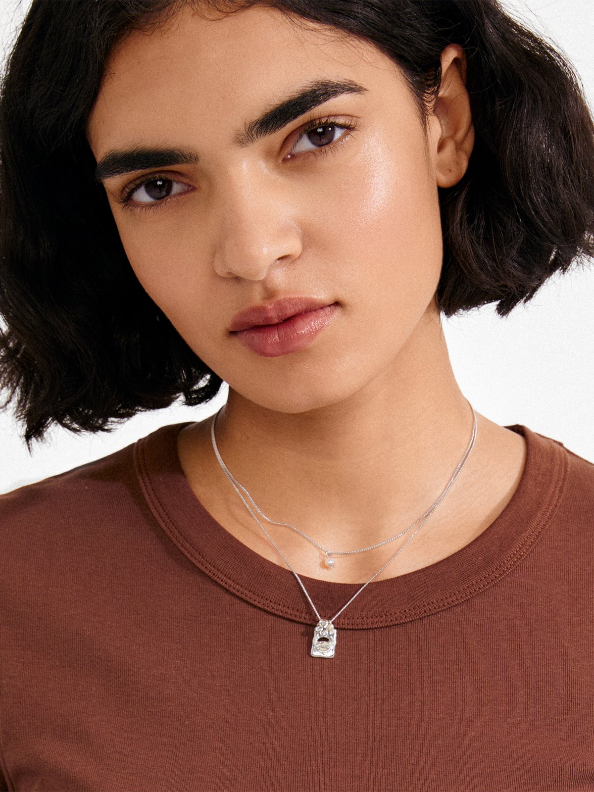 Pilgrim Fire Halskjede 2-i-1 Sett Silver