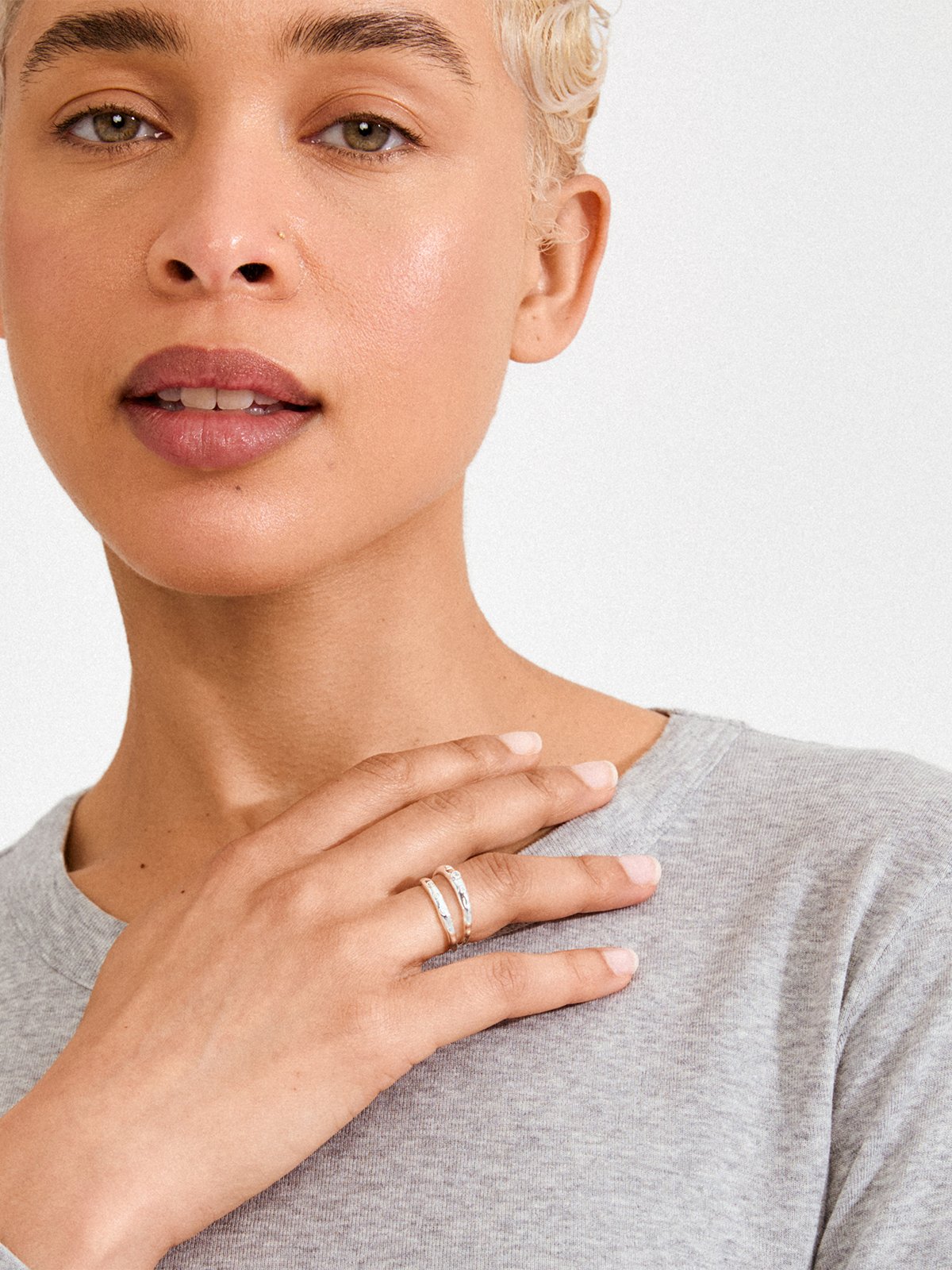 Pilgrim Fire Ring 2-i-1 Sett Silver