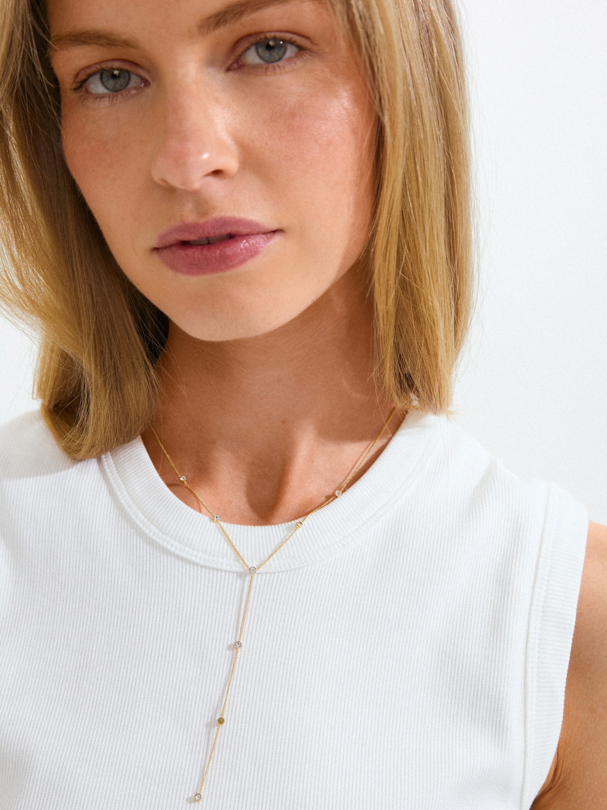 Pilgrim Root Y-Necklace Gull