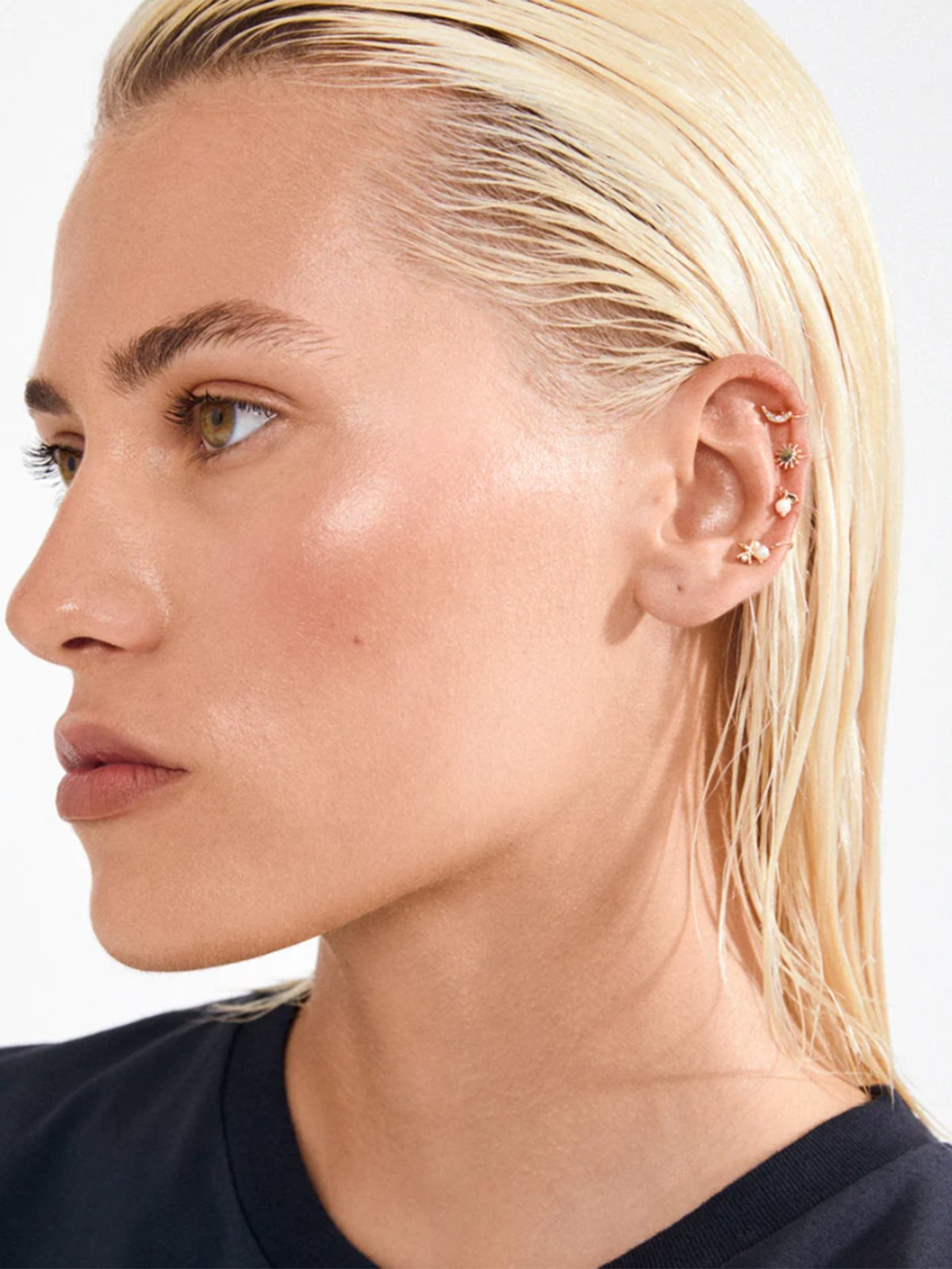 Pilgrim Evon Ear Cuff 4-i-1-Sett Gullbelagt