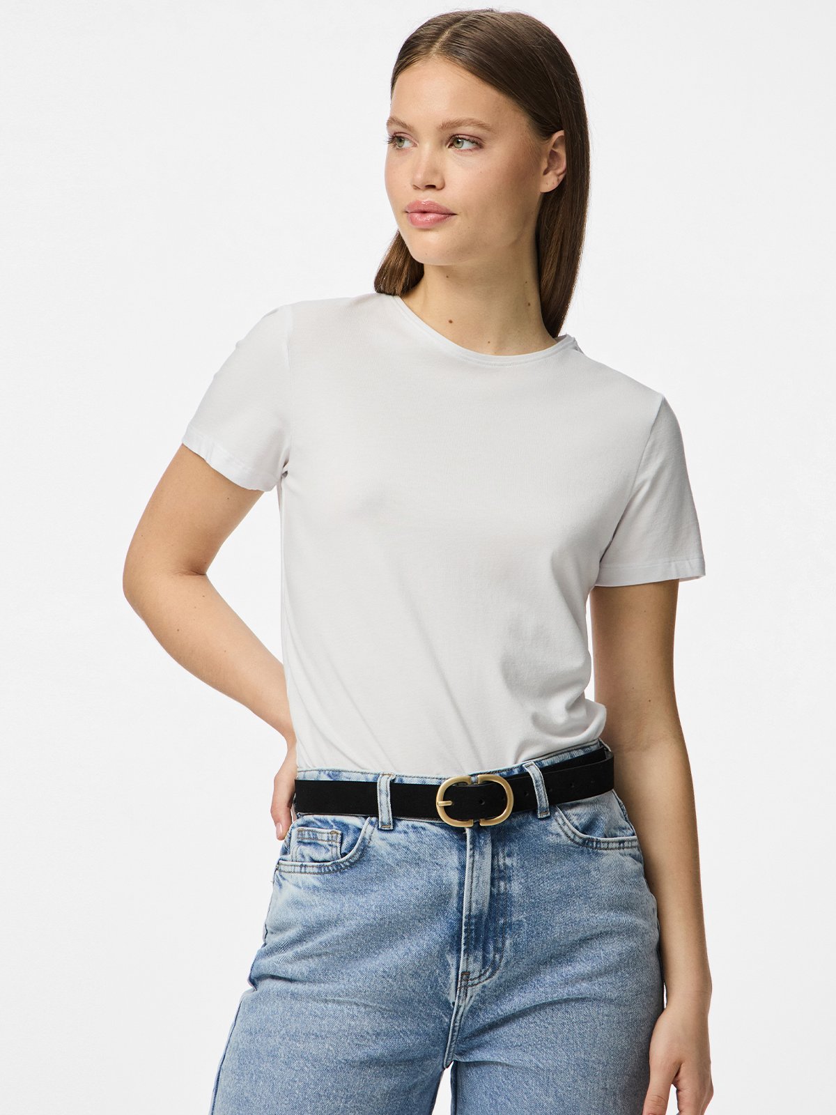 Pieces Juva Suede Jeans Belt Black