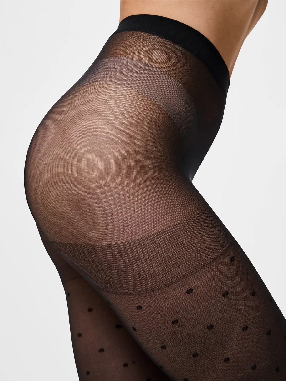 Pieces New Nikoline 20 Den Dot Tights Black