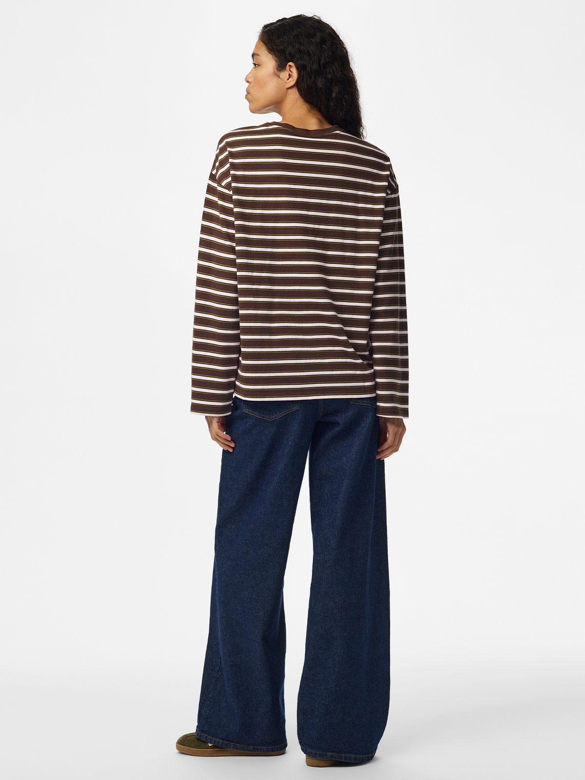 Pieces Sadie Long Sleeve Top Brun