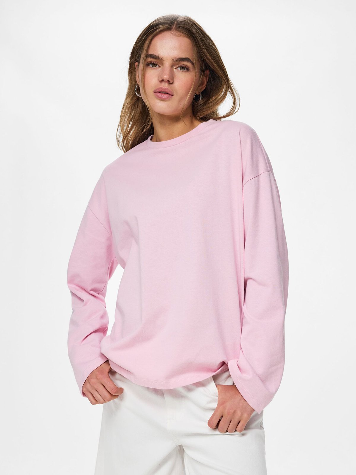 Pieces Sadie Long Sleeve Top Roseate Spoonbill