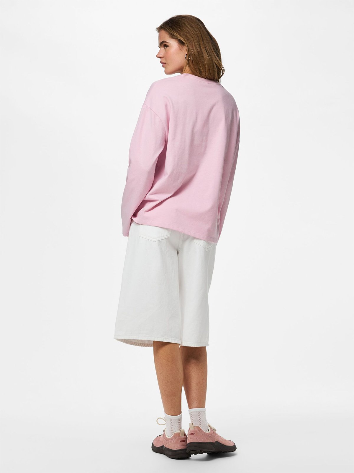 Pieces Sadie Long Sleeve Top Roseate Spoonbill