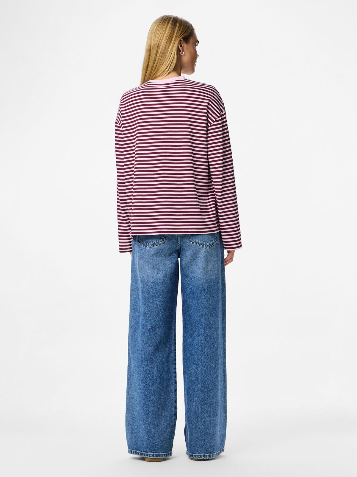Pieces Sadie Long Sleeve Top Roseate Spoonbill