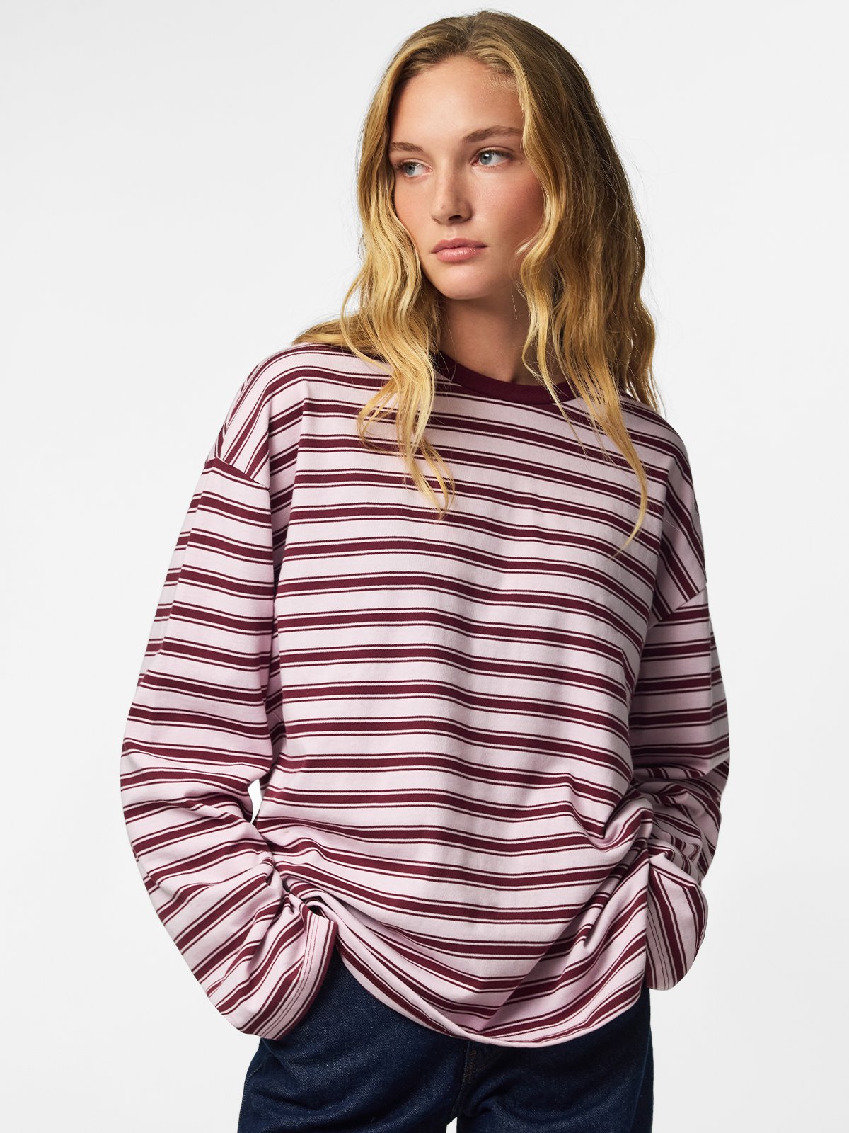 Pieces Sadie Long Sleeve Top Tawny Port