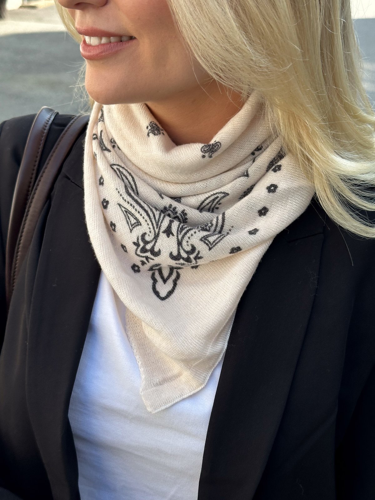 Pieces Novis Small Square Scarf Hvit