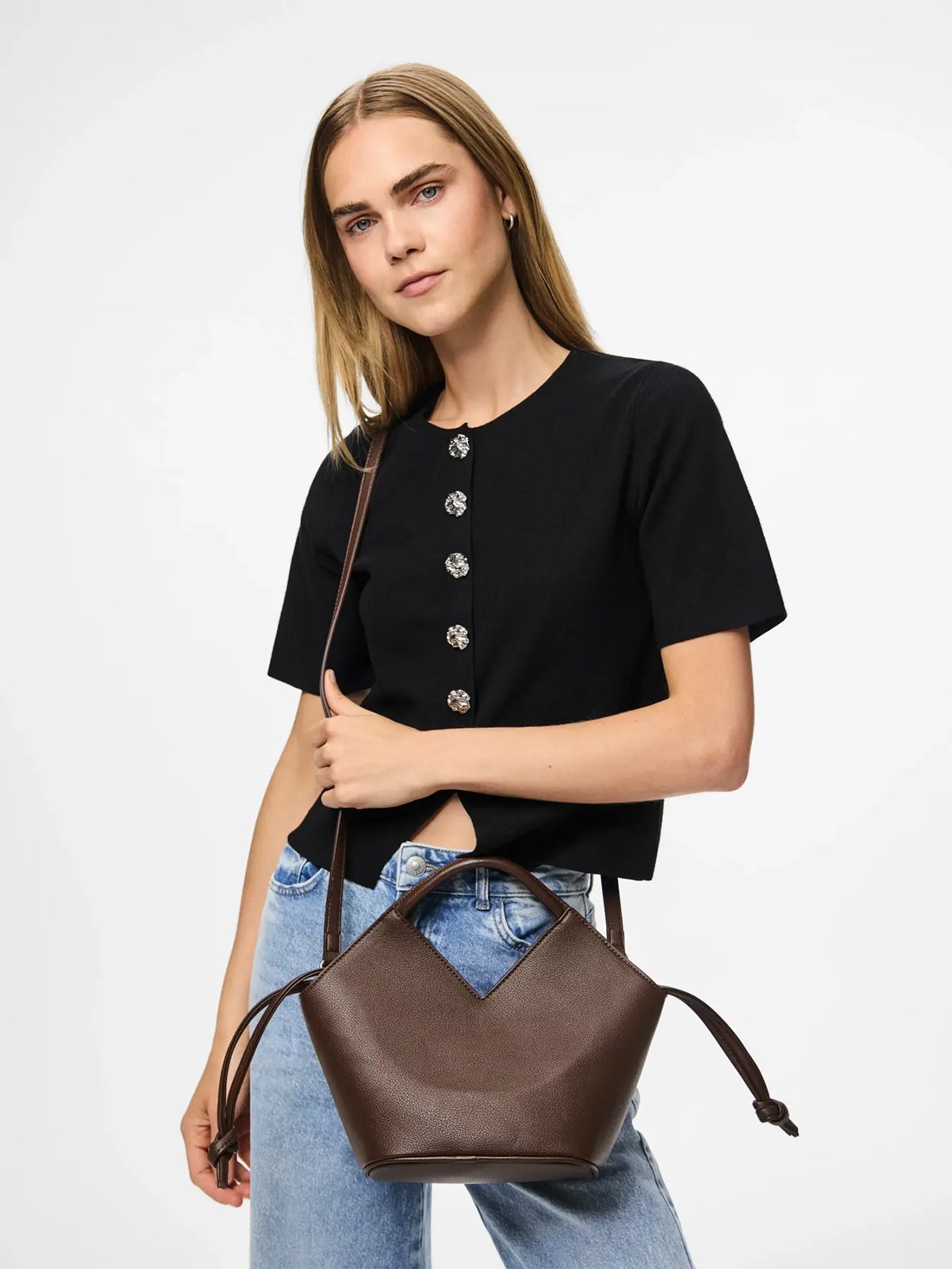 Pieces Maria Cross Body Hot Fudge