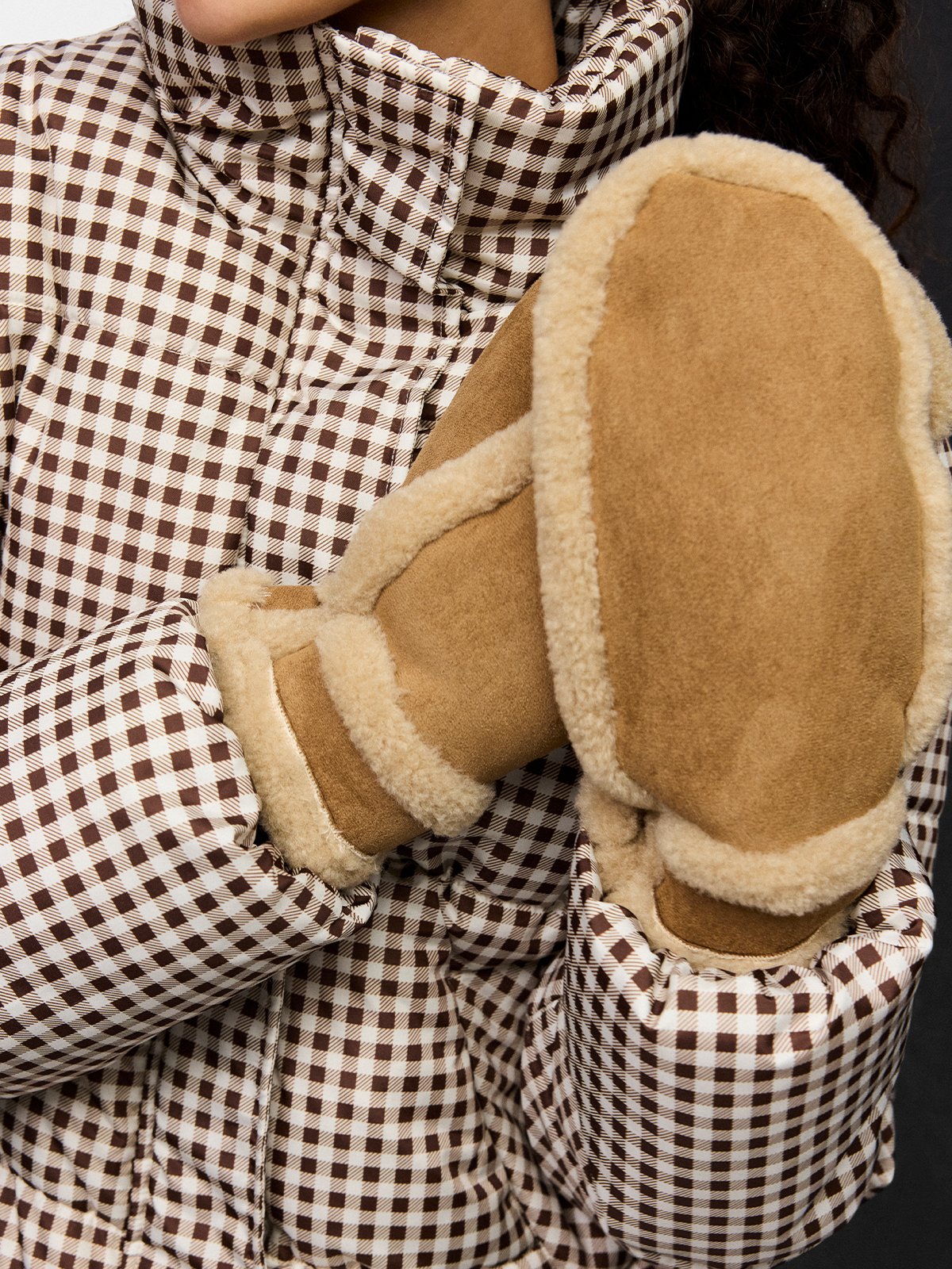Pieces Arlo Mittens Brun