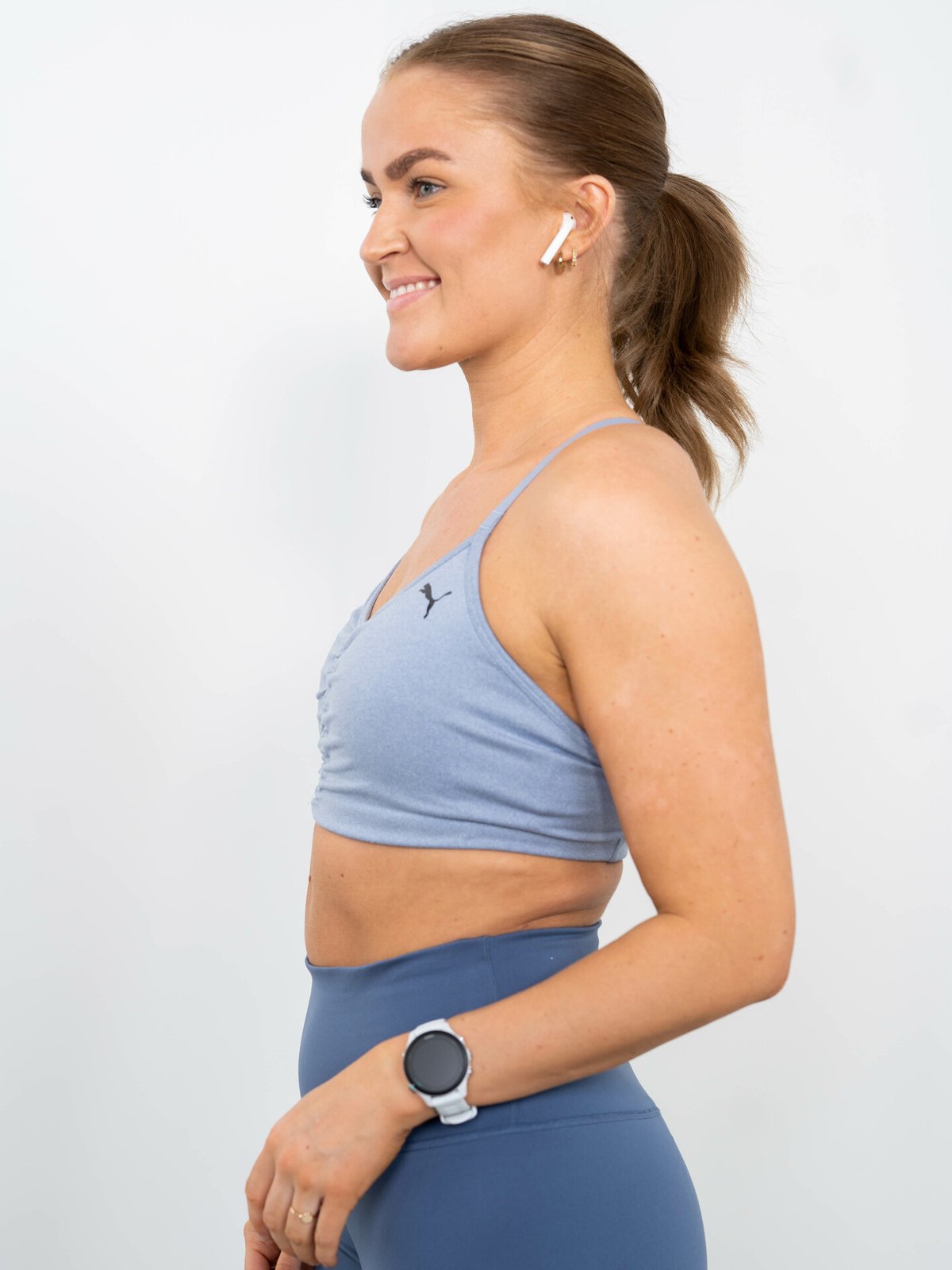 Puma Low Impact Studio Foundation Bra Filtered Ash Heather