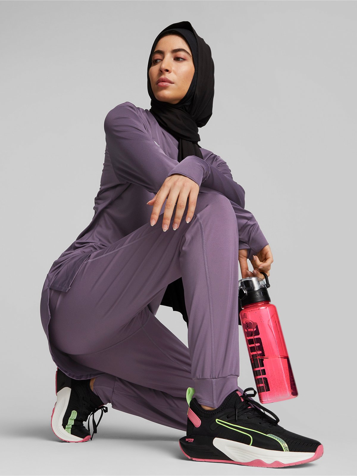 Puma Modest Activewear Jogger Purple Charcoal