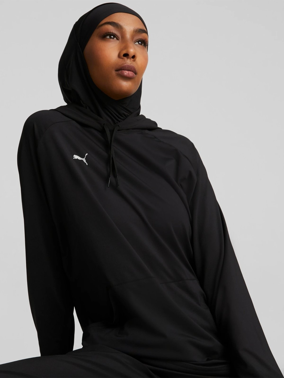 Puma Modest Activewear HoodJab Puma Black