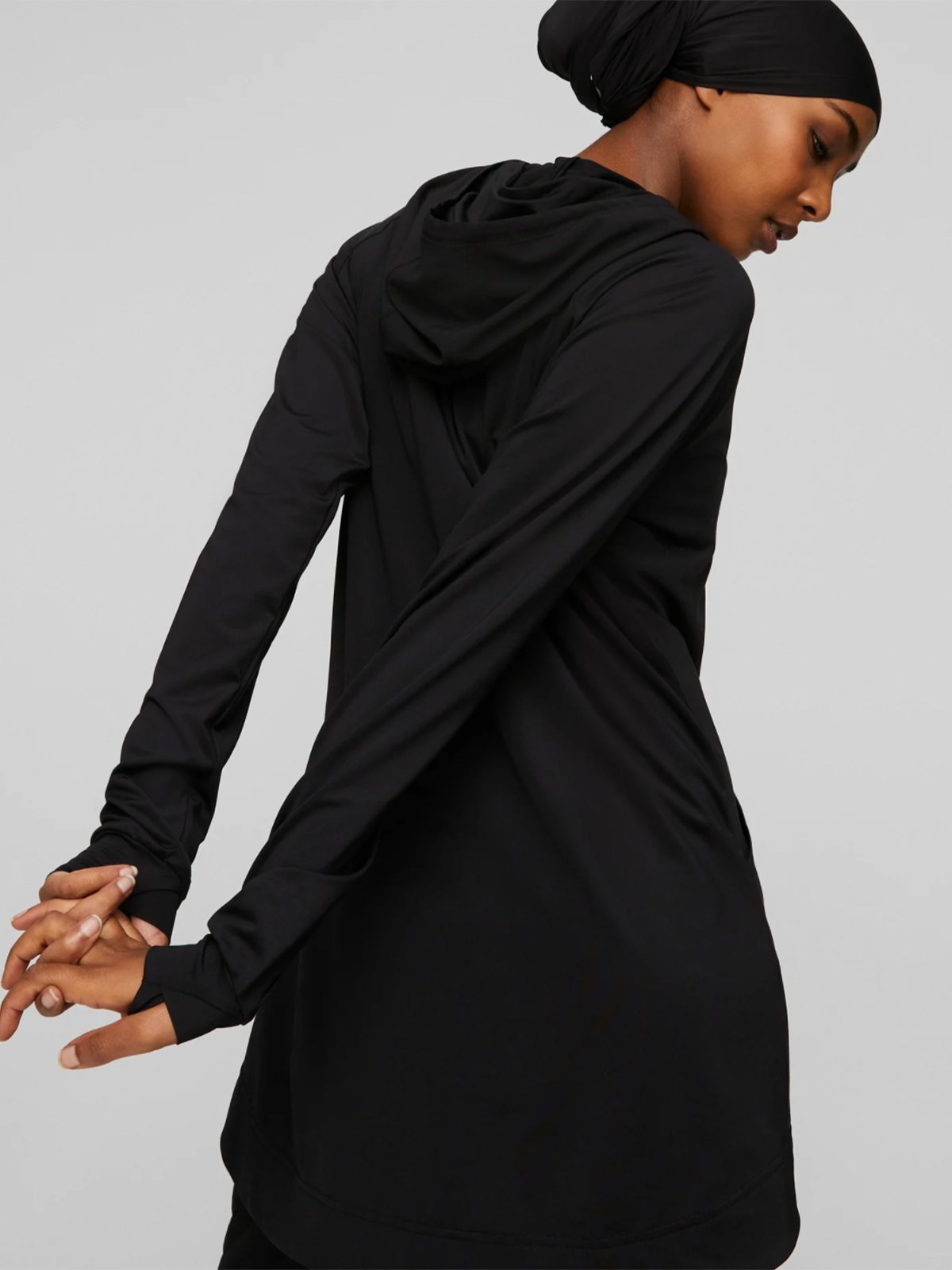 Puma Modest Activewear HoodJab Puma Black
