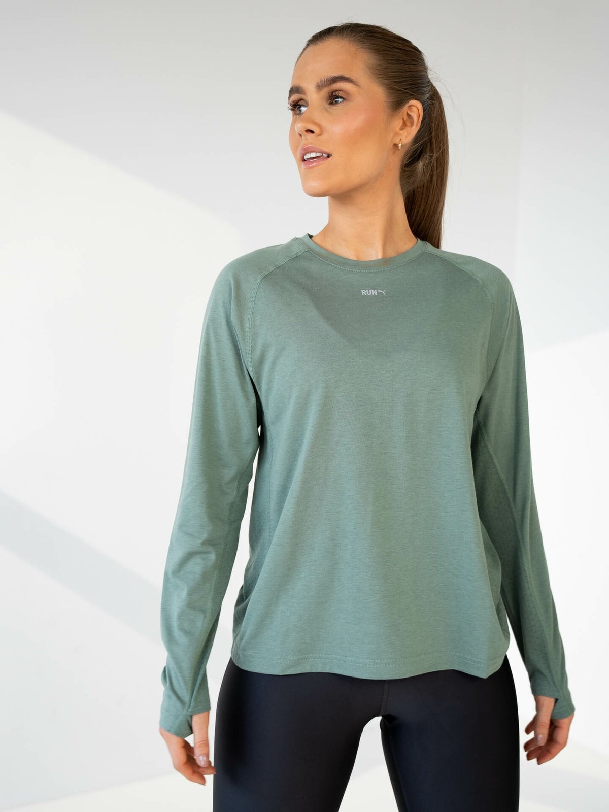 Puma Run Long Sleeve EE Grønn