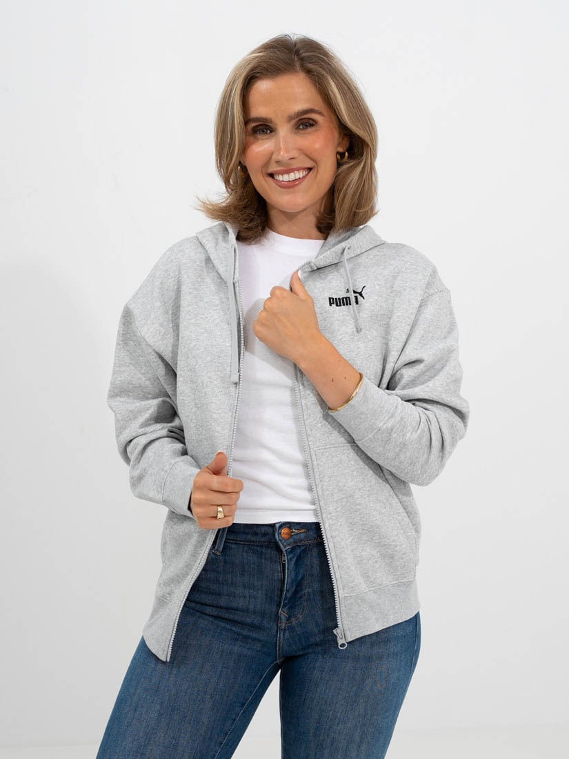 Puma Essentials Comfort Full-Zip Hoodie Grå