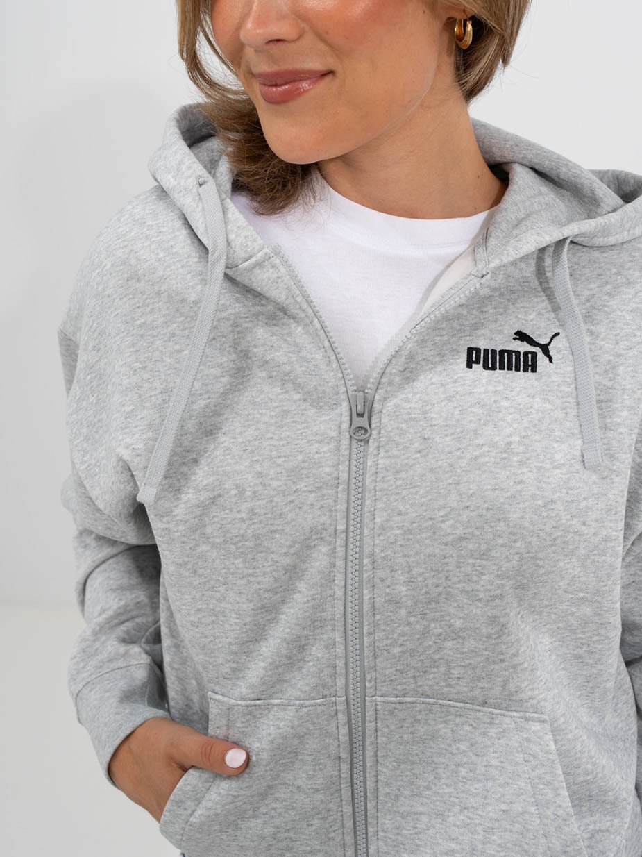 Puma Essentials Comfort Full-Zip Hoodie Grå