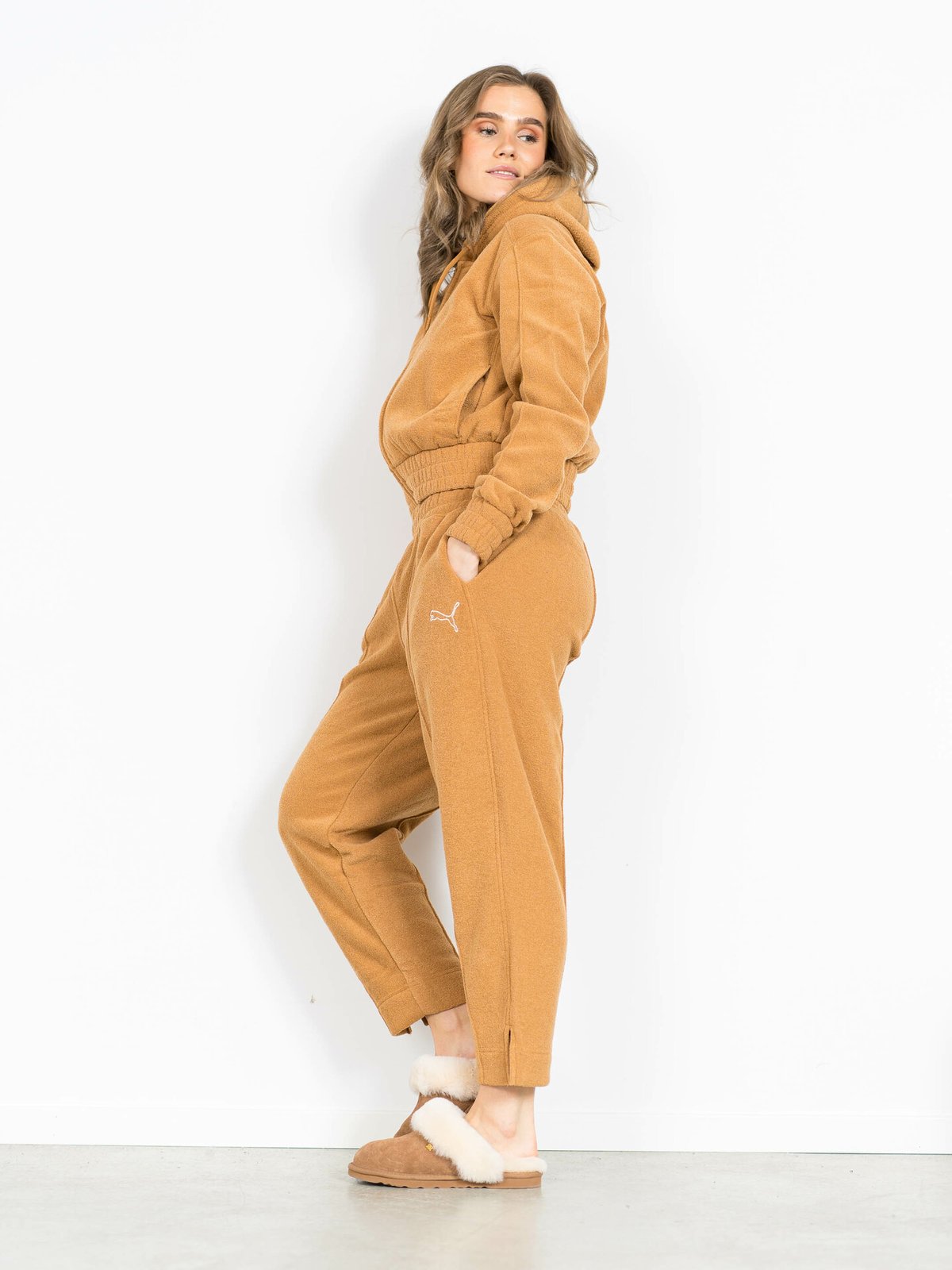 Puma HER Winterized Full Zip Hoodie Desert Tan