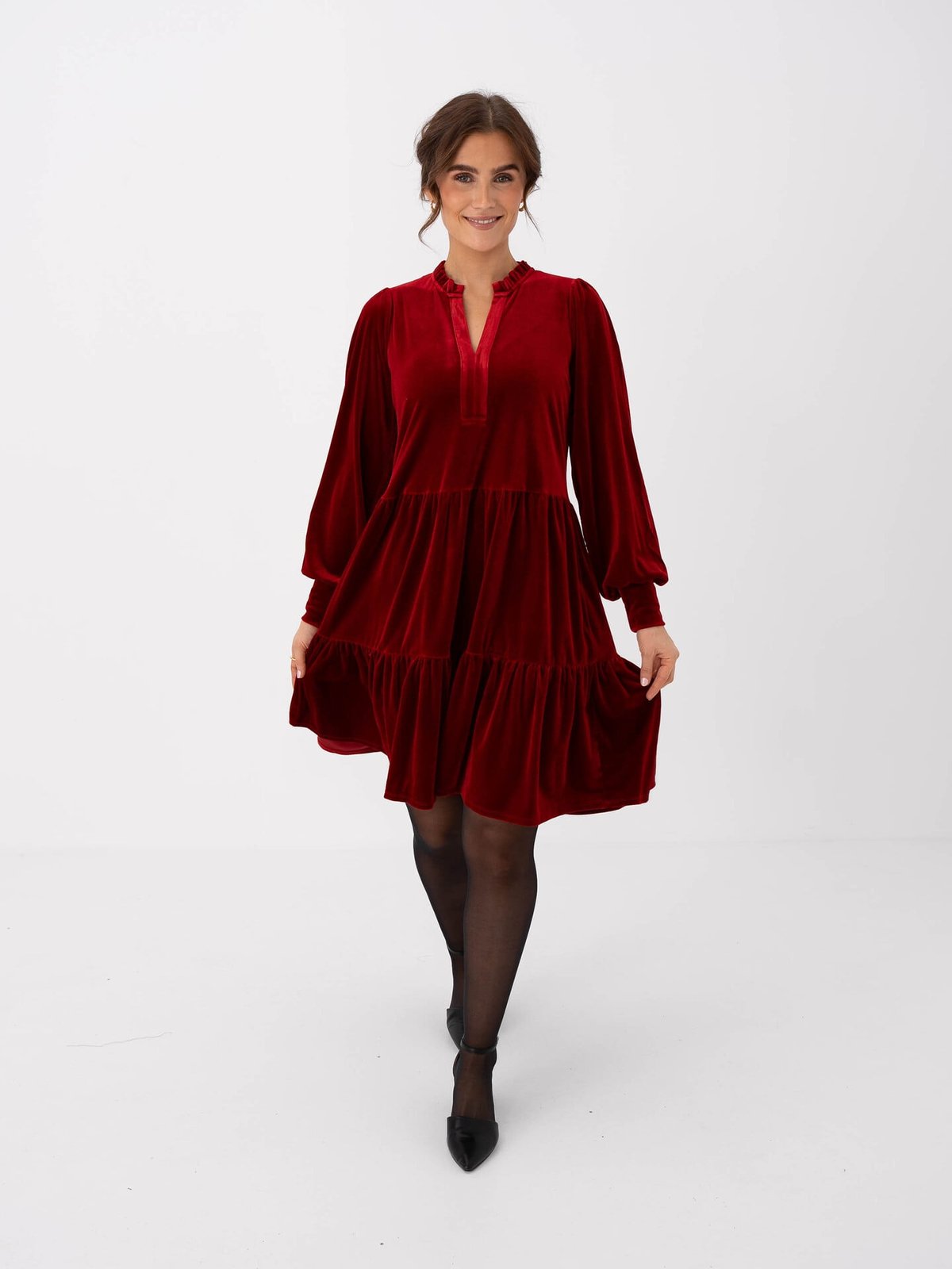 Part Two Viggase Dress Rhythmic Red