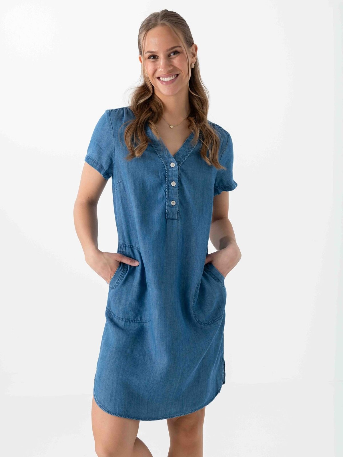 Part Two Kaminas Dress Medium Blue Denim