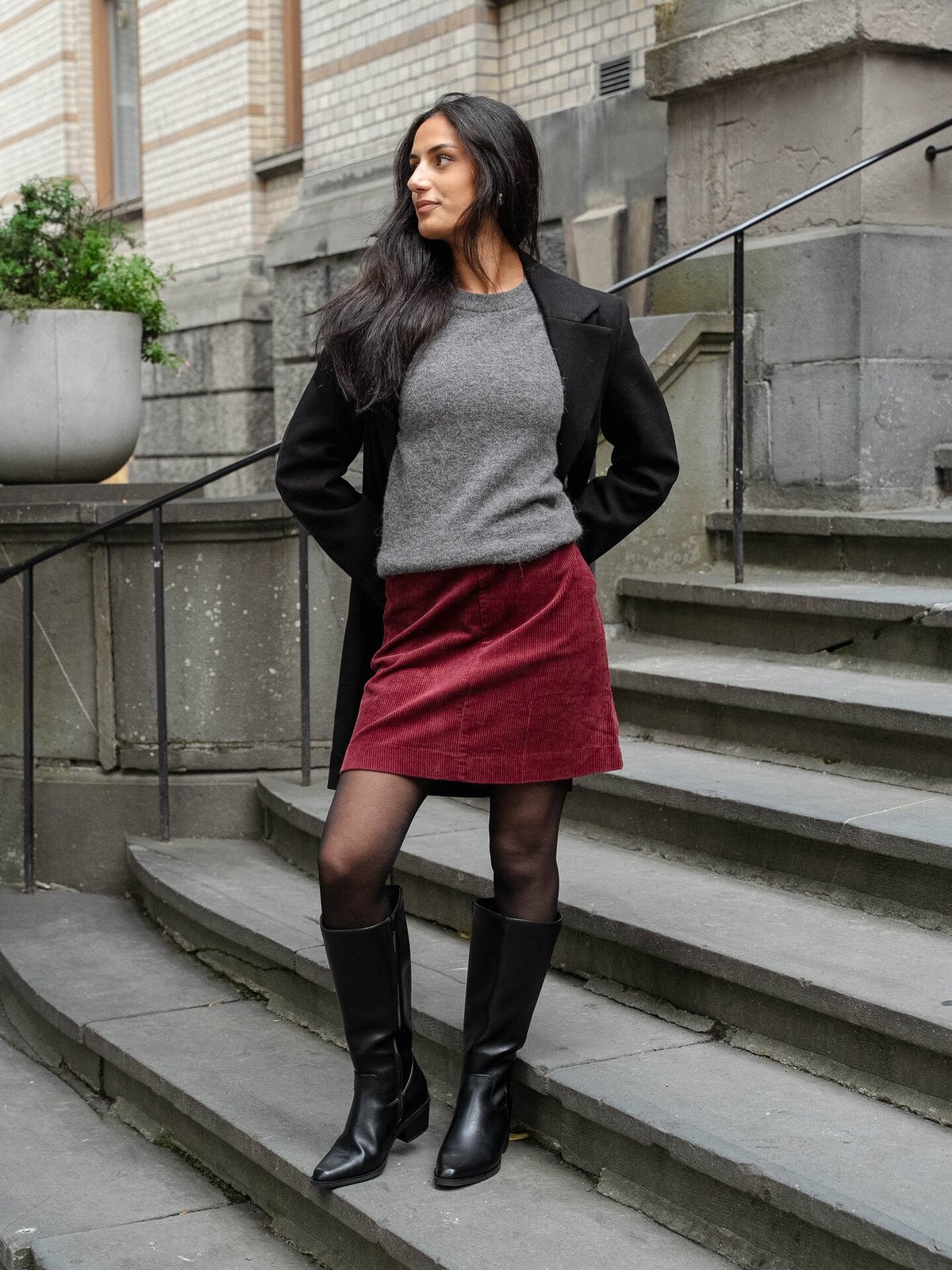 Part Two Ling Skirt Tawny Port