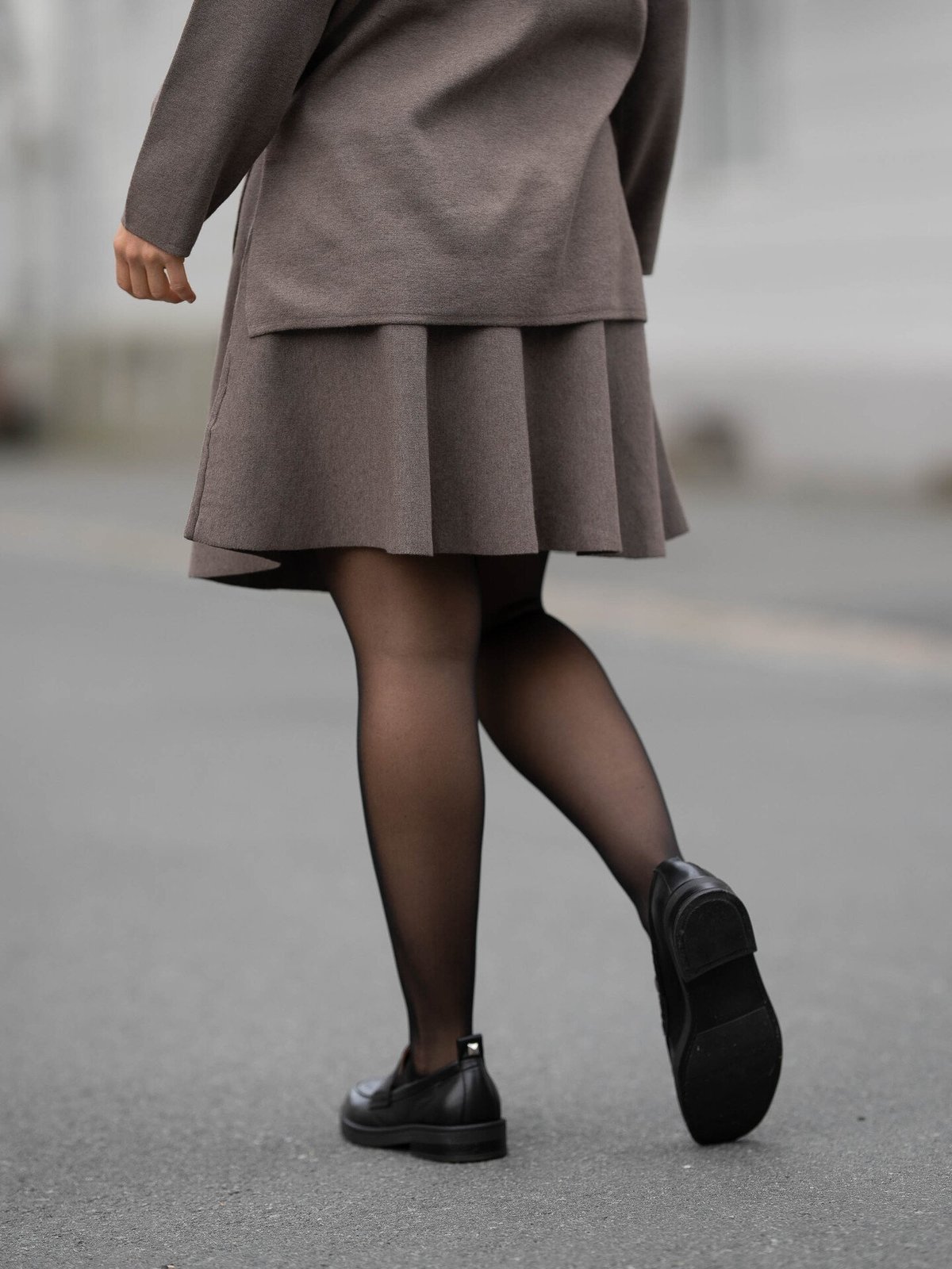 Part Two Vikes Skirt Mink Melert