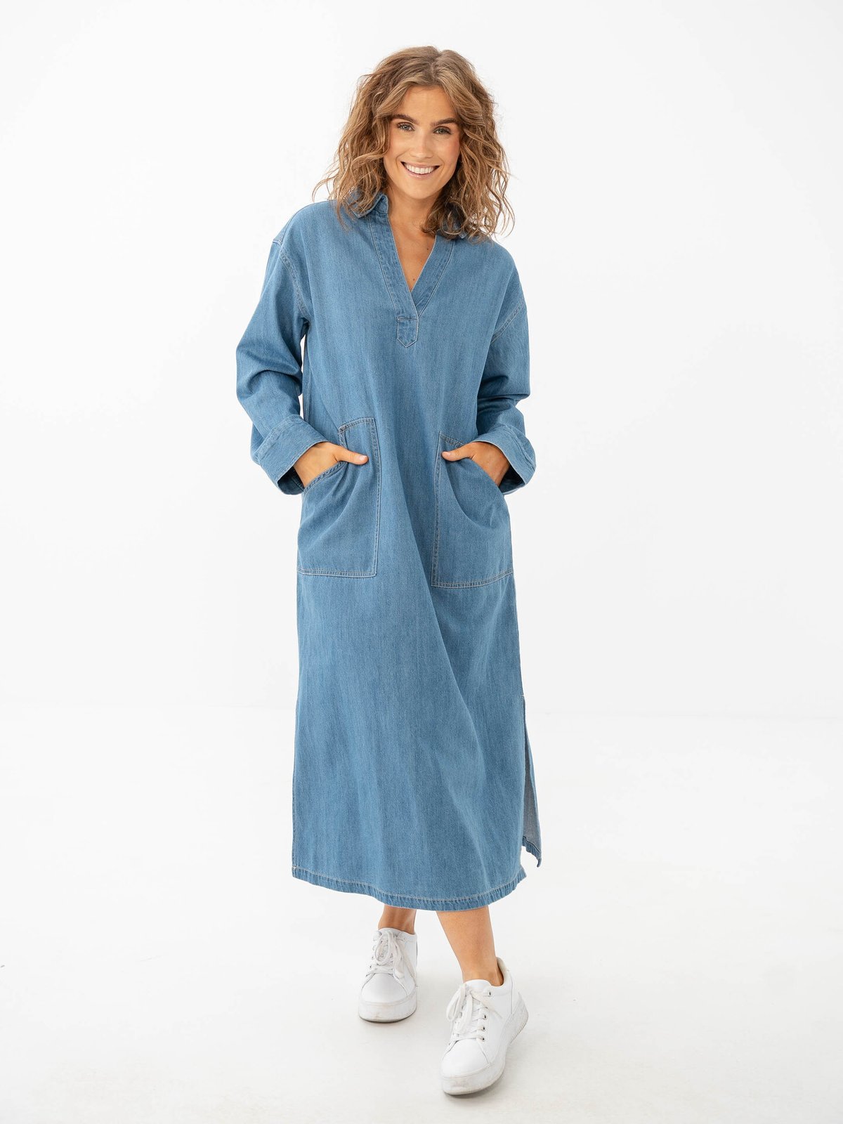 Part Two Lolla Dress Medium Blue Denim