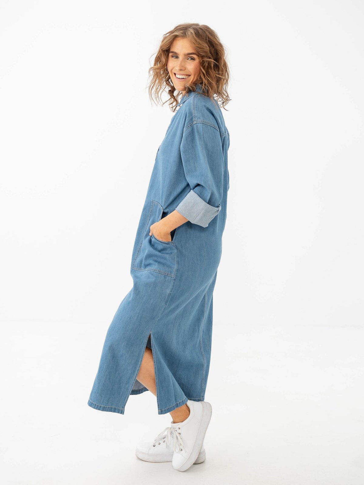 Part Two Lolla Dress Medium Blue Denim